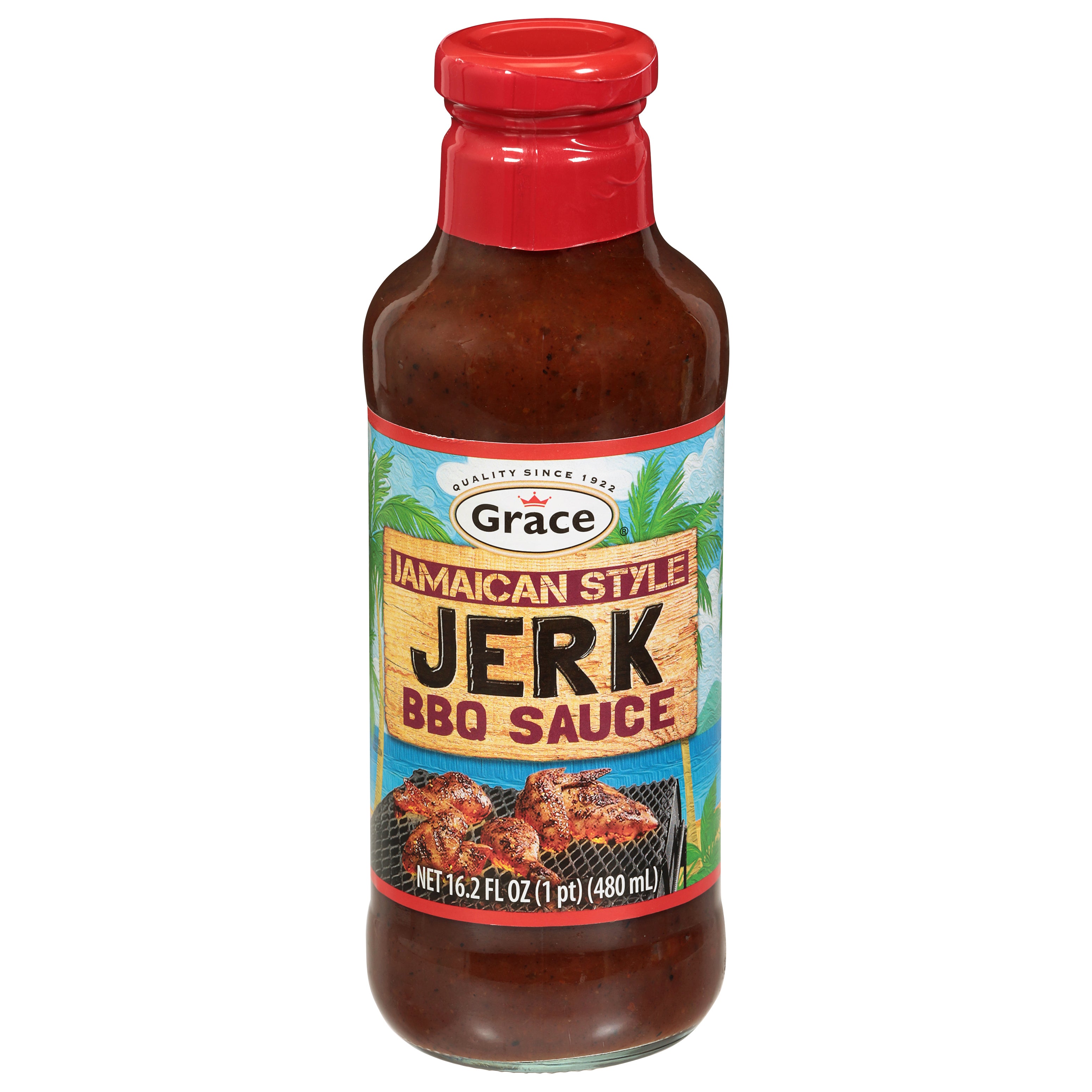 Grace Jamaican Style Jerk BBQ Sauce 16.2 fl oz - Case of 12