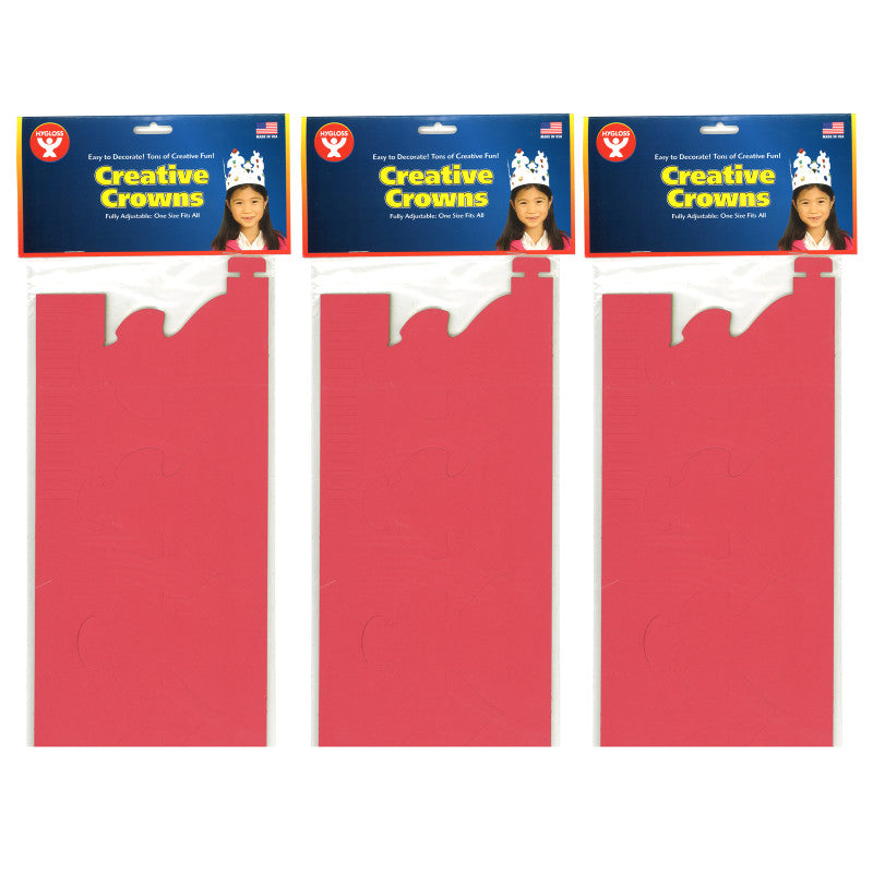 HYGLOSS - Bright Tag Crowns, 24 Per Pack, 3 Packs