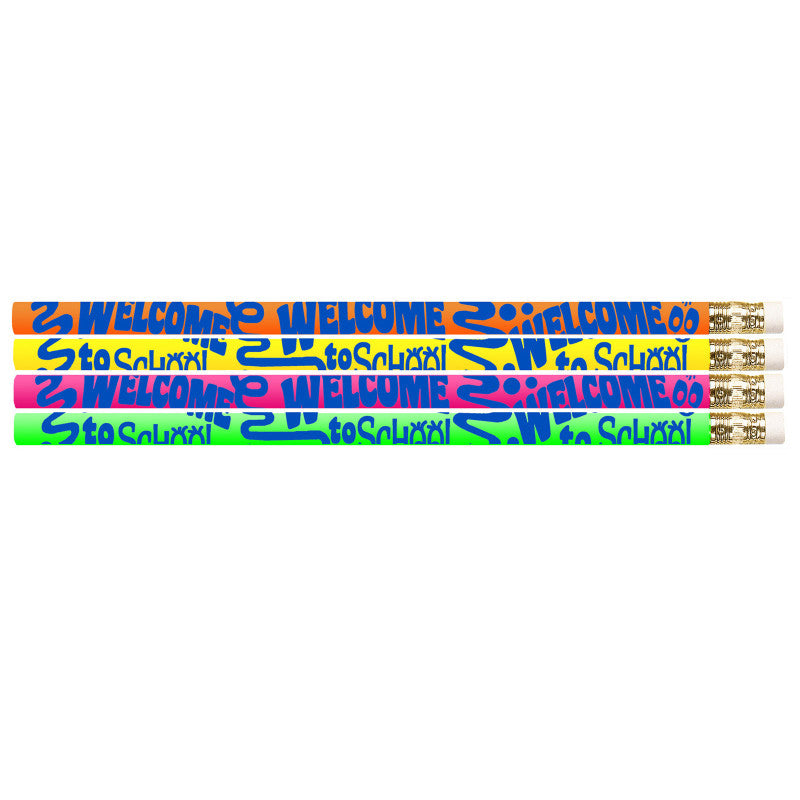 MUSGRAVE PENCIL COMPANY - Welcome To School Motivational Pencils, 12 Per Pack, 12 Packs