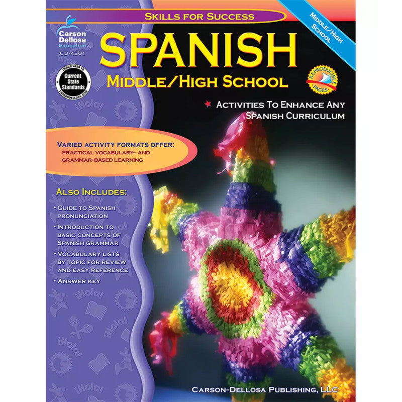 CARSON DELLOSA EDUCATION - Skills for Success Spanish Resource Book, Grade 6-12, Paperback