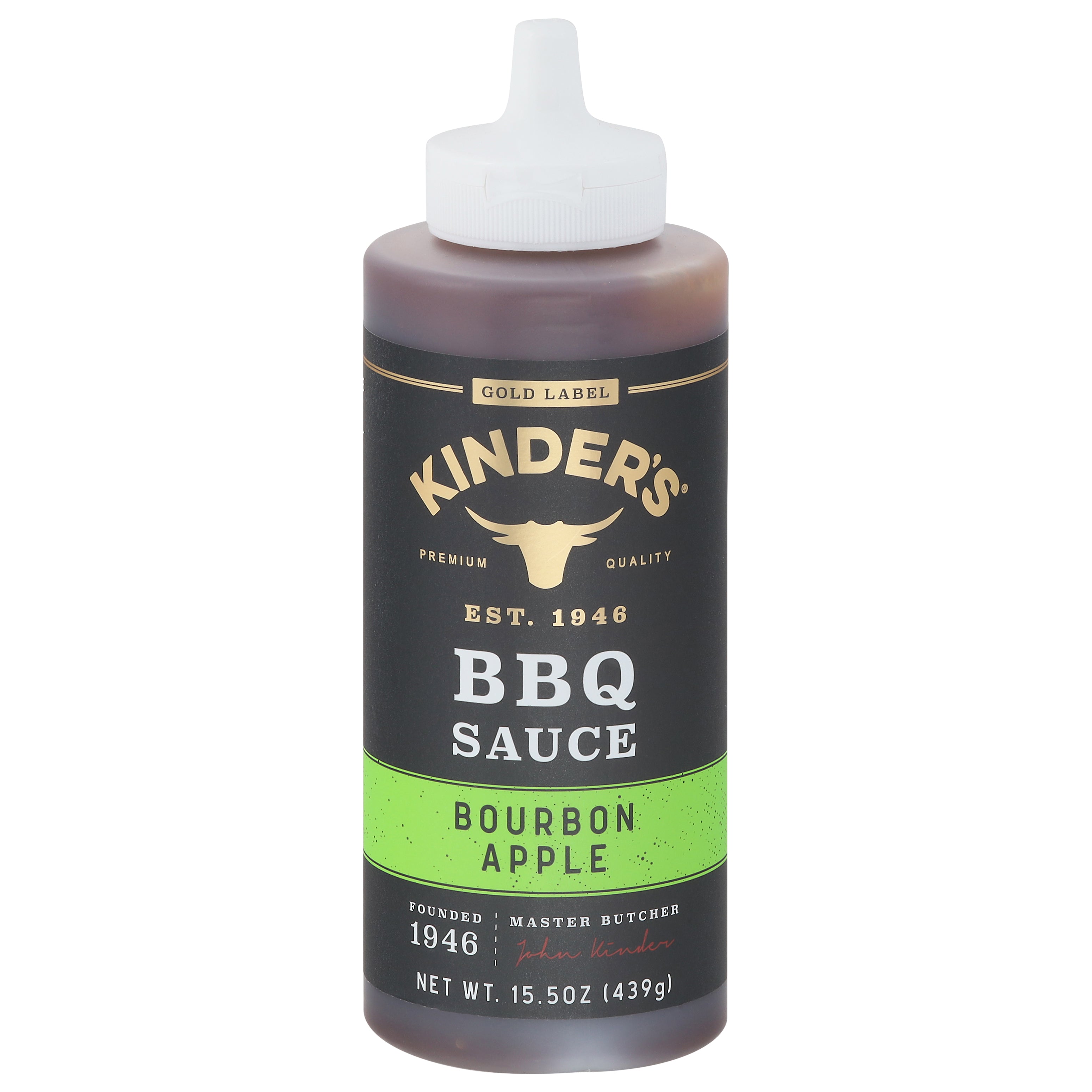 Kinder's Gold Label Bourbon Apple BBQ Sauce 15.5 oz - Case of 6