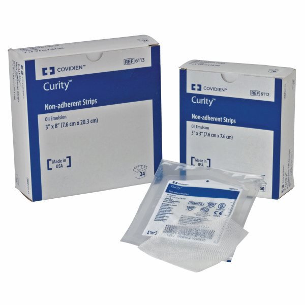 Cardinal - Oil Emulsion Impregnated Dressing Curity™ Rectangle 3 X 8 Inch Sterile [36/BX]