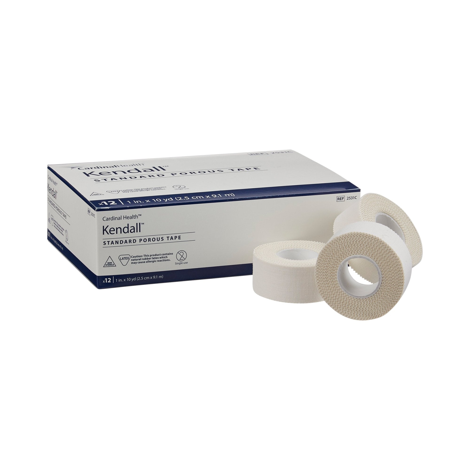 Cardinal - Medical Tape Kendall™ Standard Porous White 1 Inch X 10 Yard Cloth NonSterile [144/CS]