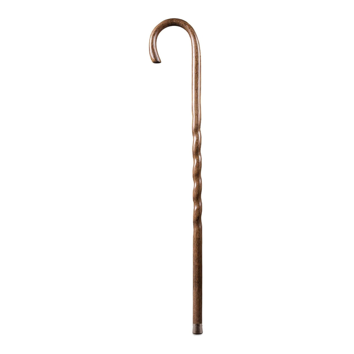 Mabis Healthcare - Round Handle Cane Brazos™ Twisted Wood 37 Inch Height Brown Oak [1/EA]