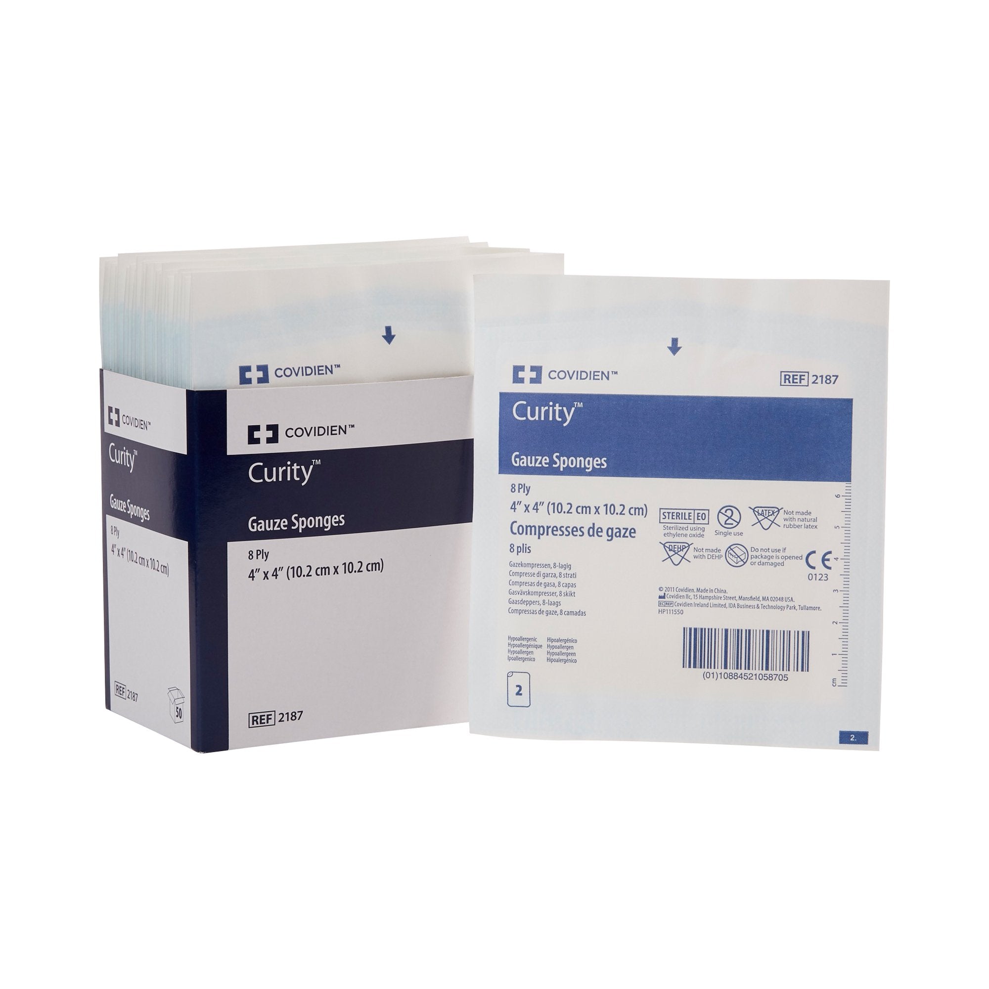 Cardinal - Gauze Sponge Curity™ 4 X 4 Inch 8-Ply Sterile 2 per Pack [25/TR]