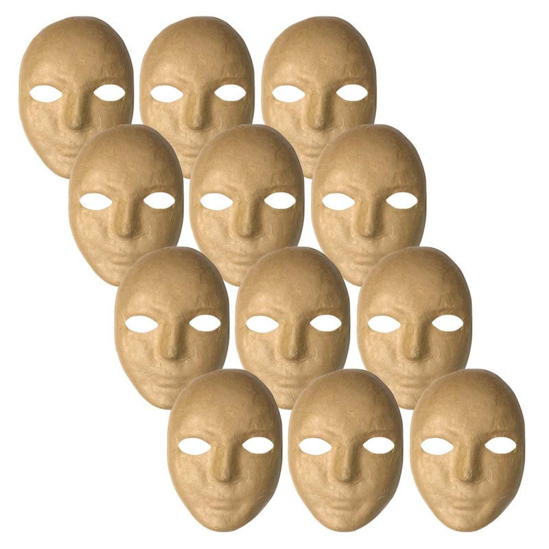CREATIVITY STREET - Papier Maché Mask, 8" x 5-1/4", Pack of 12