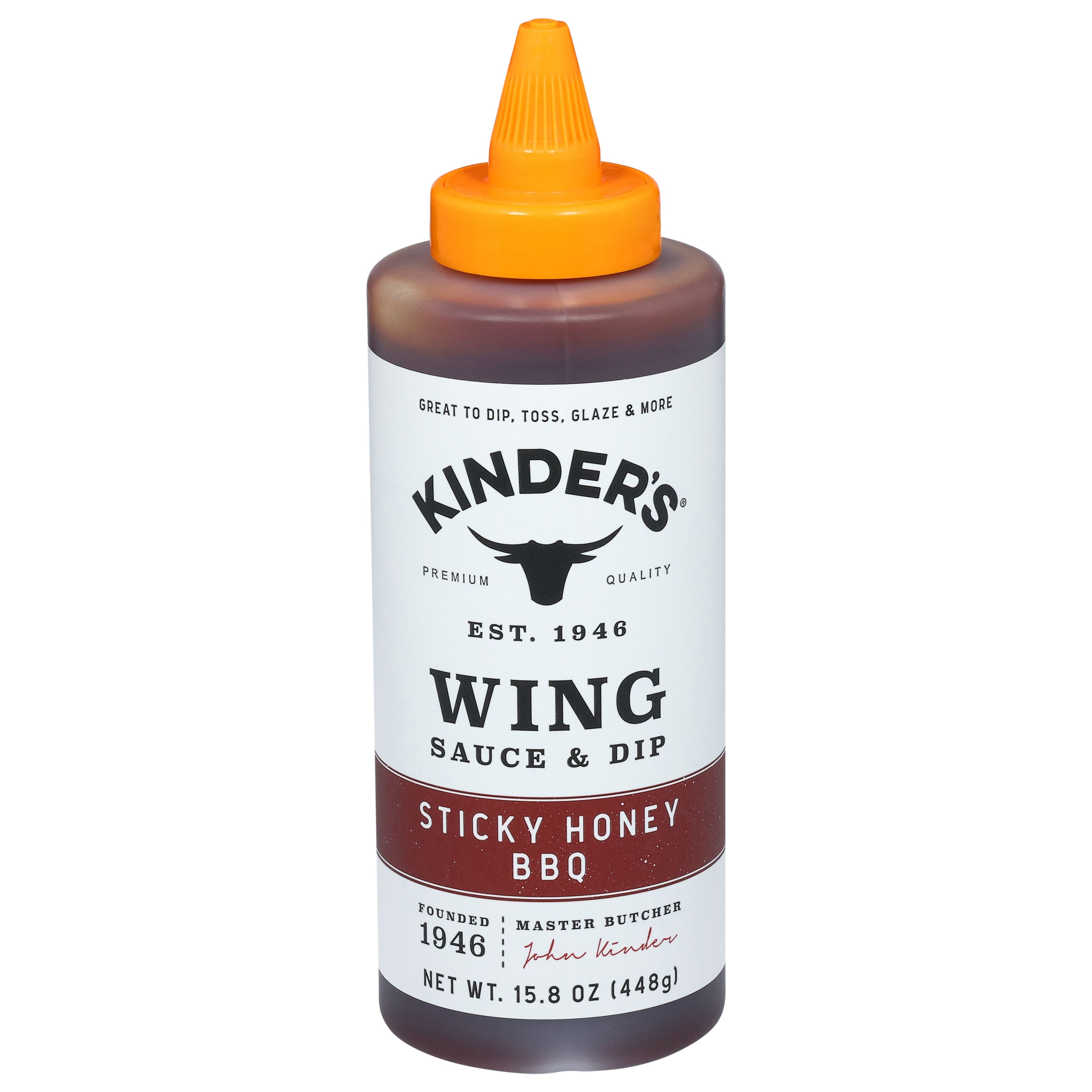 Kinder's Wing Sticky Honey BBQ Sauce & Dip 15.8 oz - Case of 6
