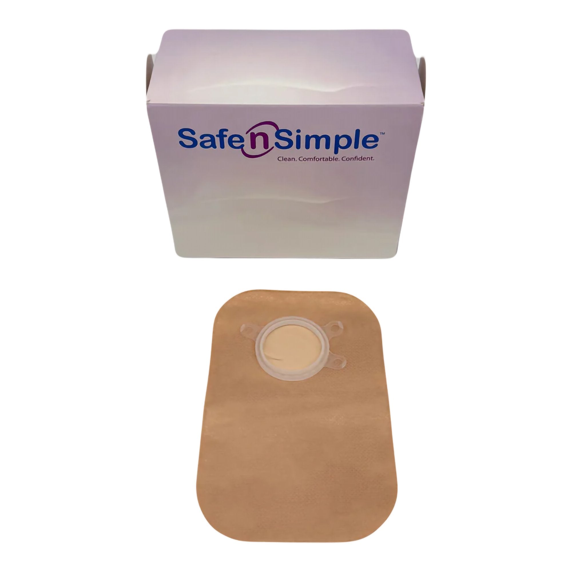 Safe N Simple - Ostomy Pouch Safe n Simple™ Two-Piece System 8 Inch Length Without Barrier Closed End [30/BX] (1242512_BX)