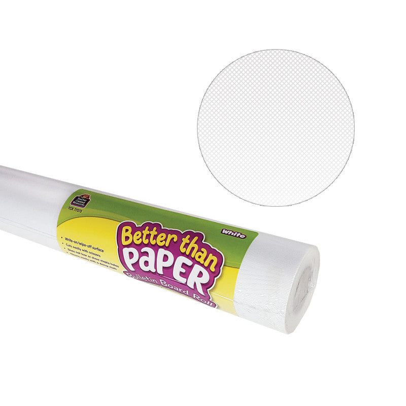 TEACHER CREATED RESOURCES - Better Than Paper® Bulletin Board Roll, 4' x 12', White, 4 Rolls