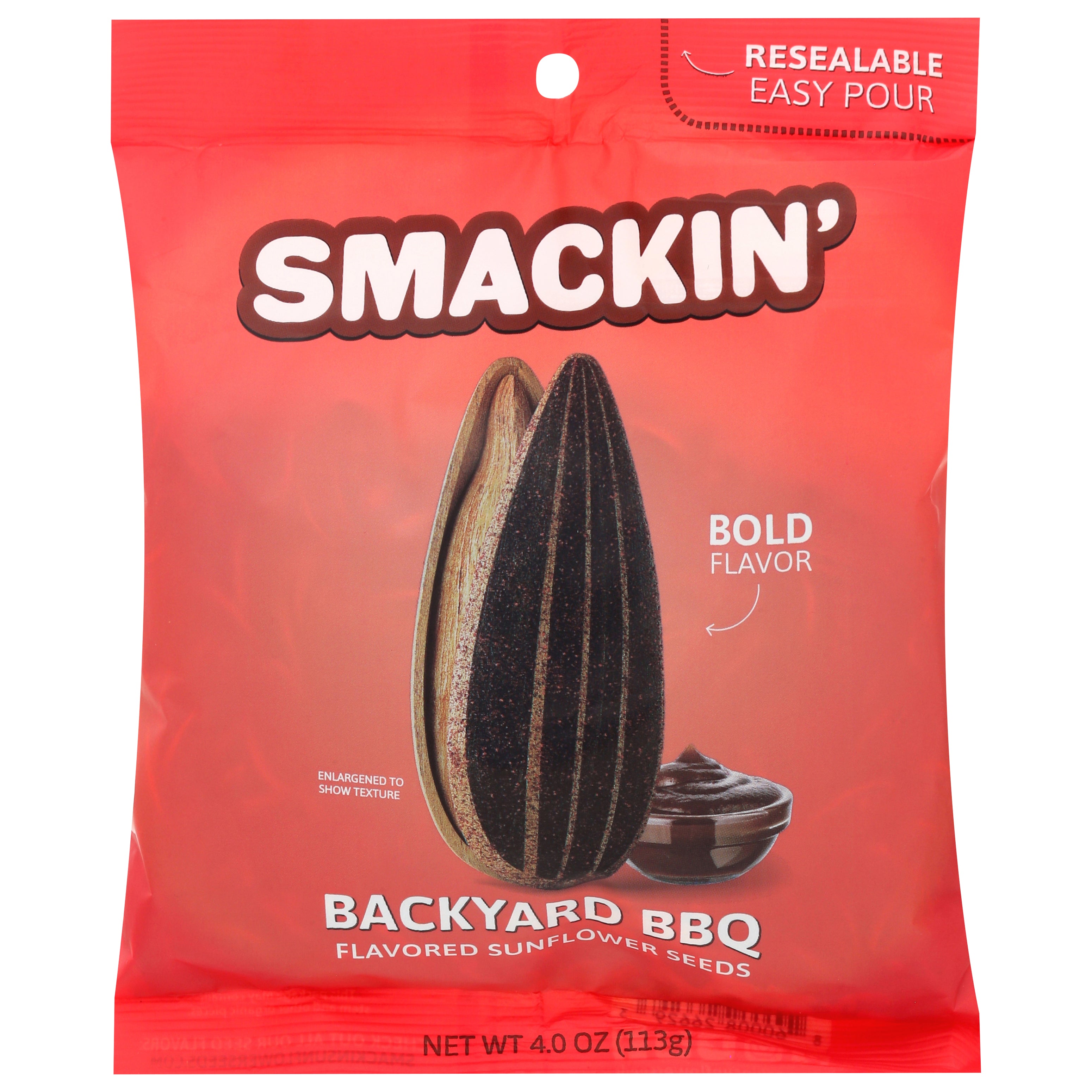 Smackin' Backyard BBQ Flavored Sunflower Seeds 4.0 oz - Case of 12