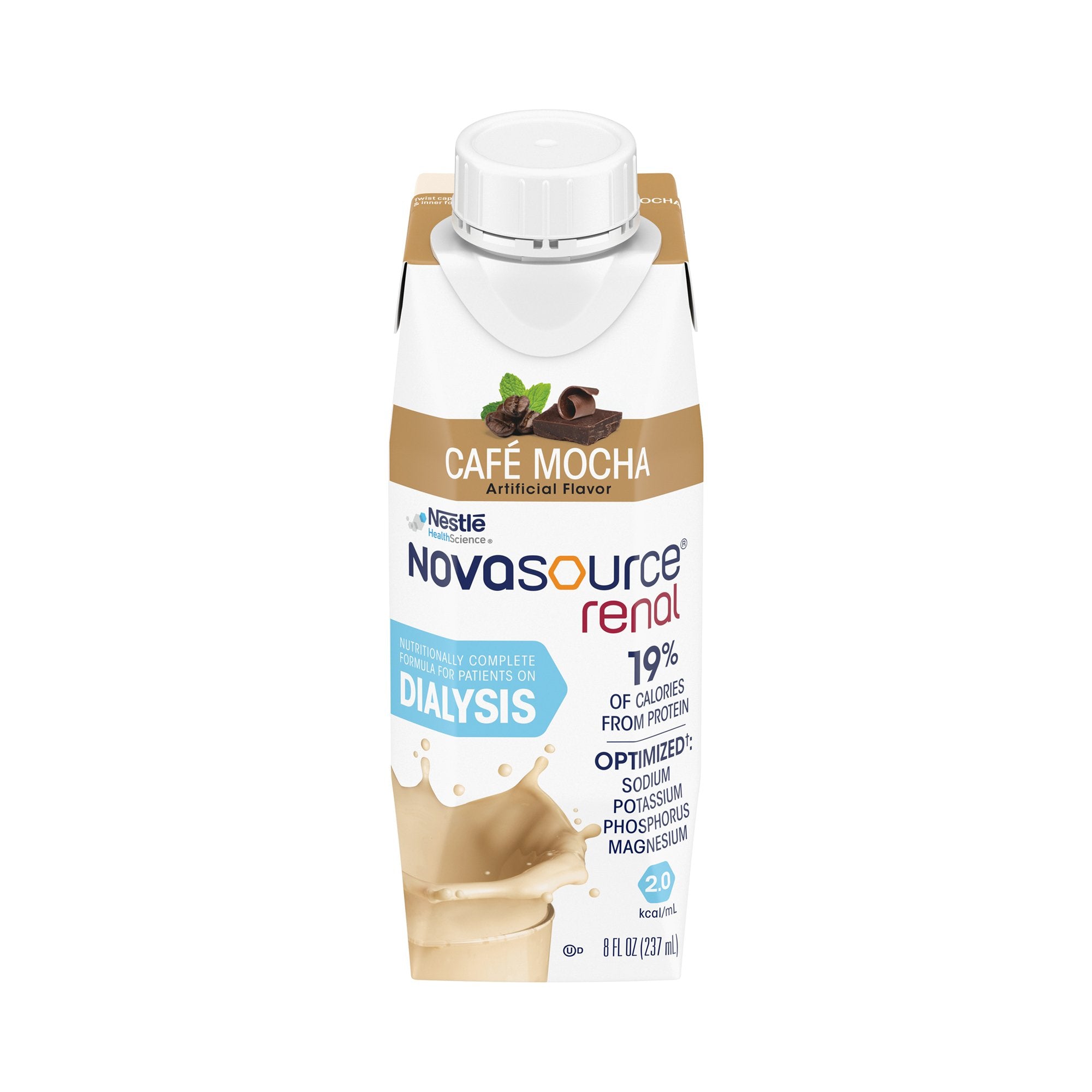 Nestle Healthcare Nutrition - Oral Supplement Novasource® Renal Café Mocha Flavor Liquid 8 oz. Carton [1/EA]