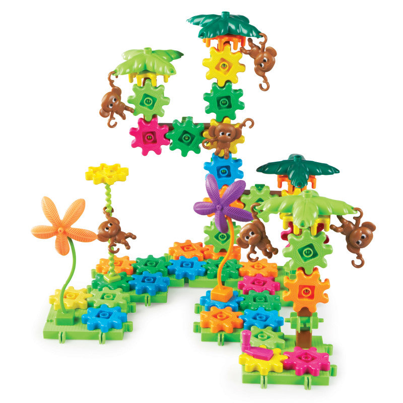 LEARNING RESOURCES - Gears! Gears! Gears!® Movin' Monkeys™ Building Set, 103 Pieces