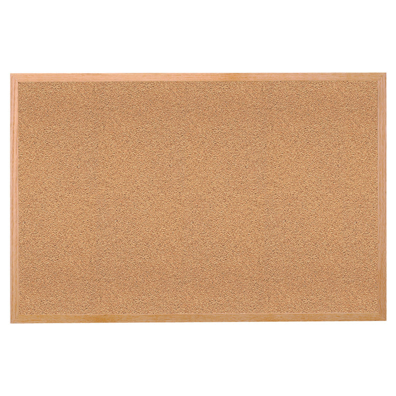 GHENT - Natural Cork Bulletin Board with Wood Frame, 18"H x 24"W