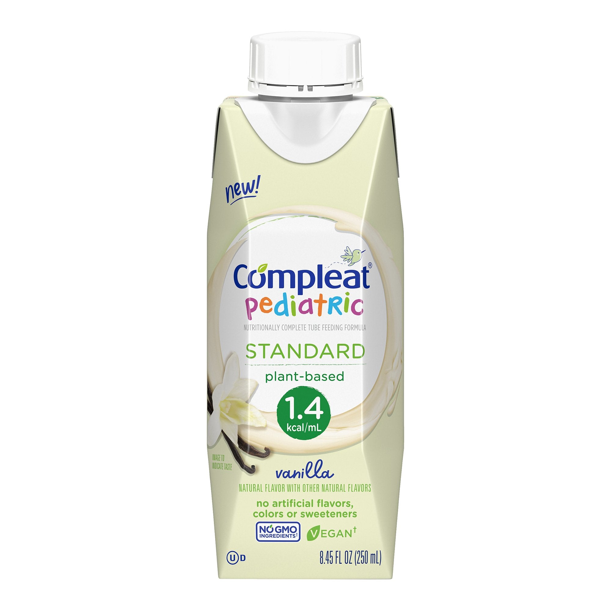 Nestle Healthcare Nutrition - Pediatric Oral Supplement Compleat® Pediatric Standard 1.4 Cal Vanilla Flavor 8.45 oz. Carton Liquid Plant Based Food Allergies [1/EA]