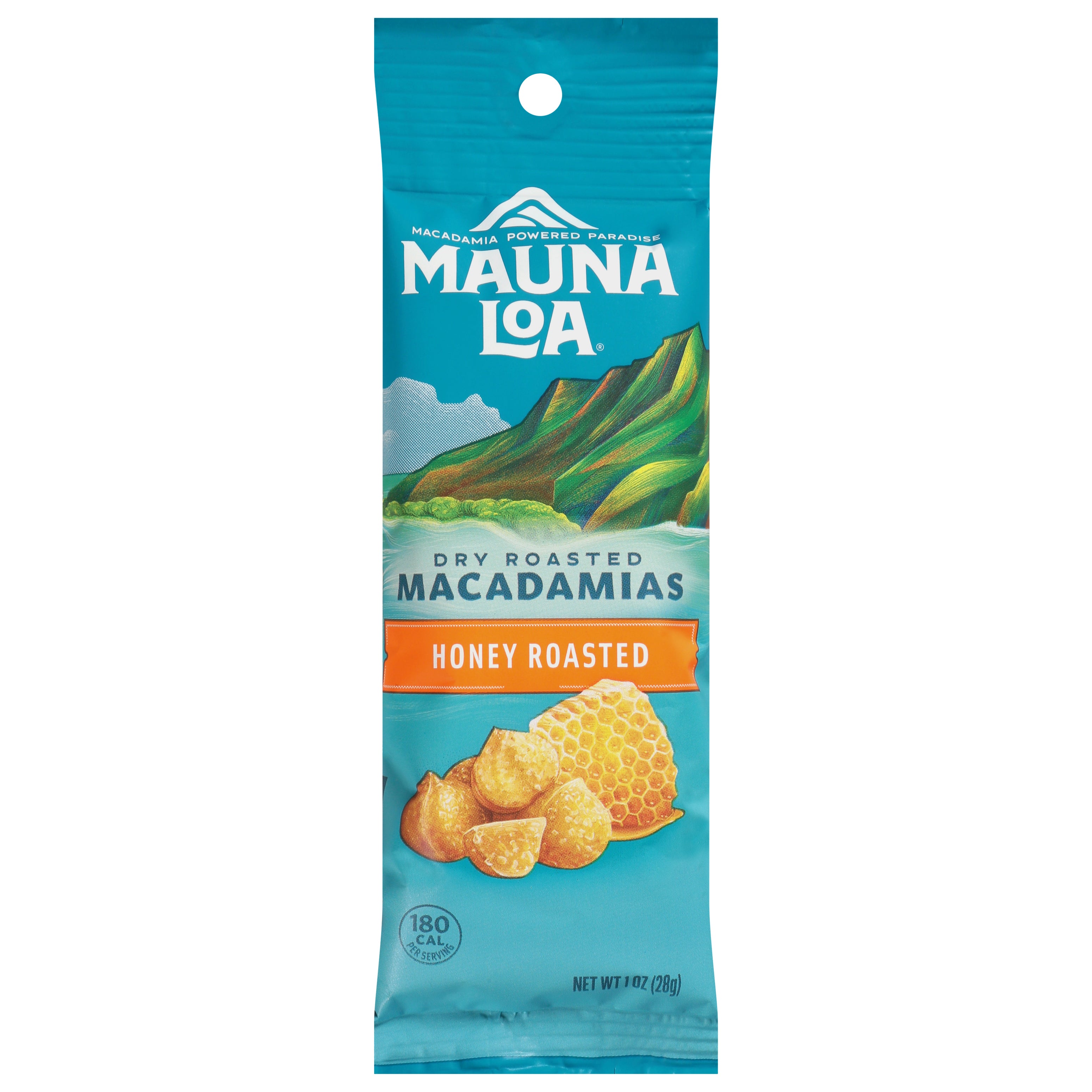 Mauna Loa Dry Roasted Honey Roasted Macadamias 1 oz - Case of 12