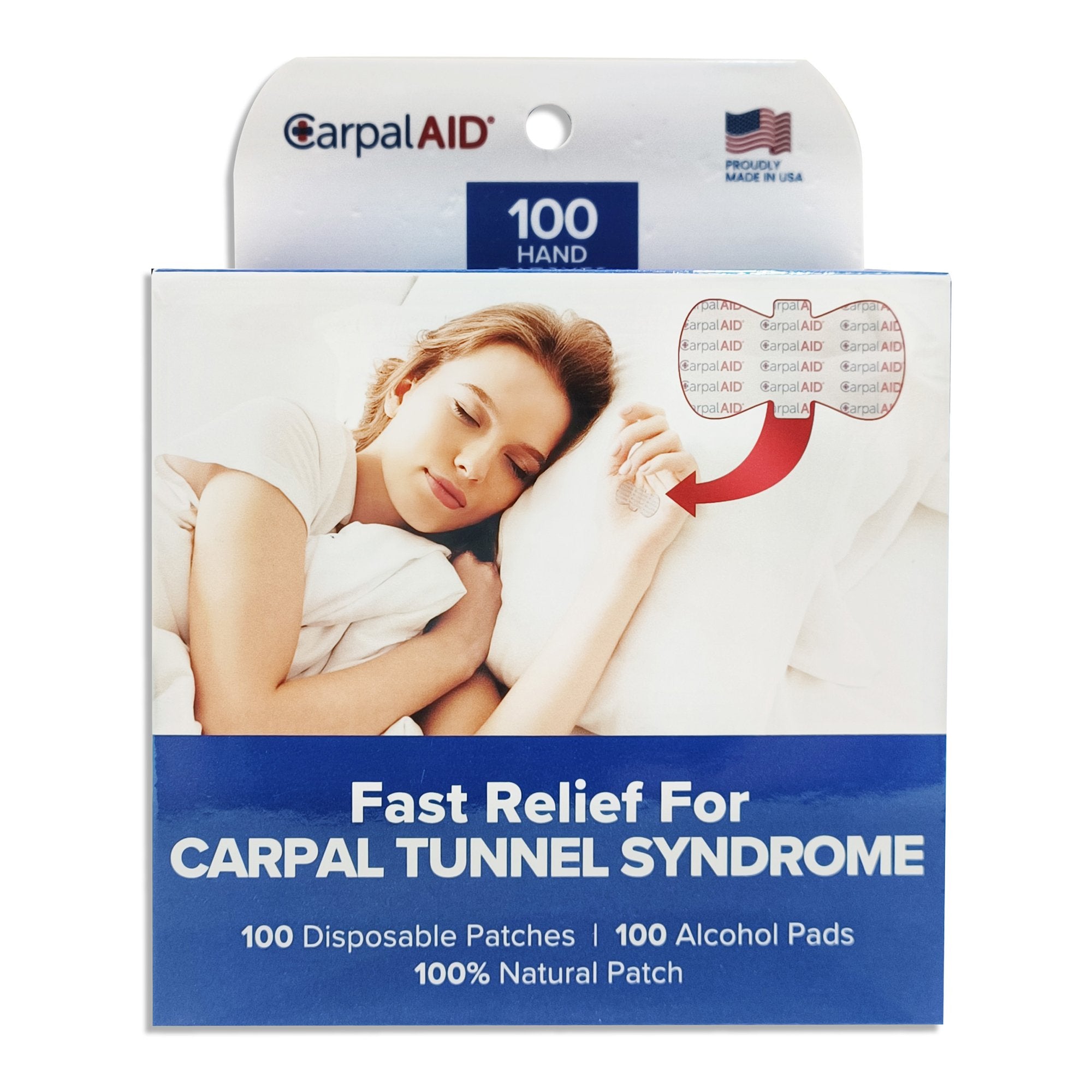 Carpal AID LLC - Hand-Based Carpal Tunnel Support Carpal AID® Patch Plastic Left or Right Hand Clear One Size Fits Most [4800/CS]