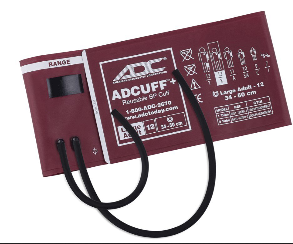 American Diagnostic Corp - Reusable Blood Pressure Cuff ADC 34 to 50 cm Arm Nylon Cuff Large Adult Cuff [1/EA]