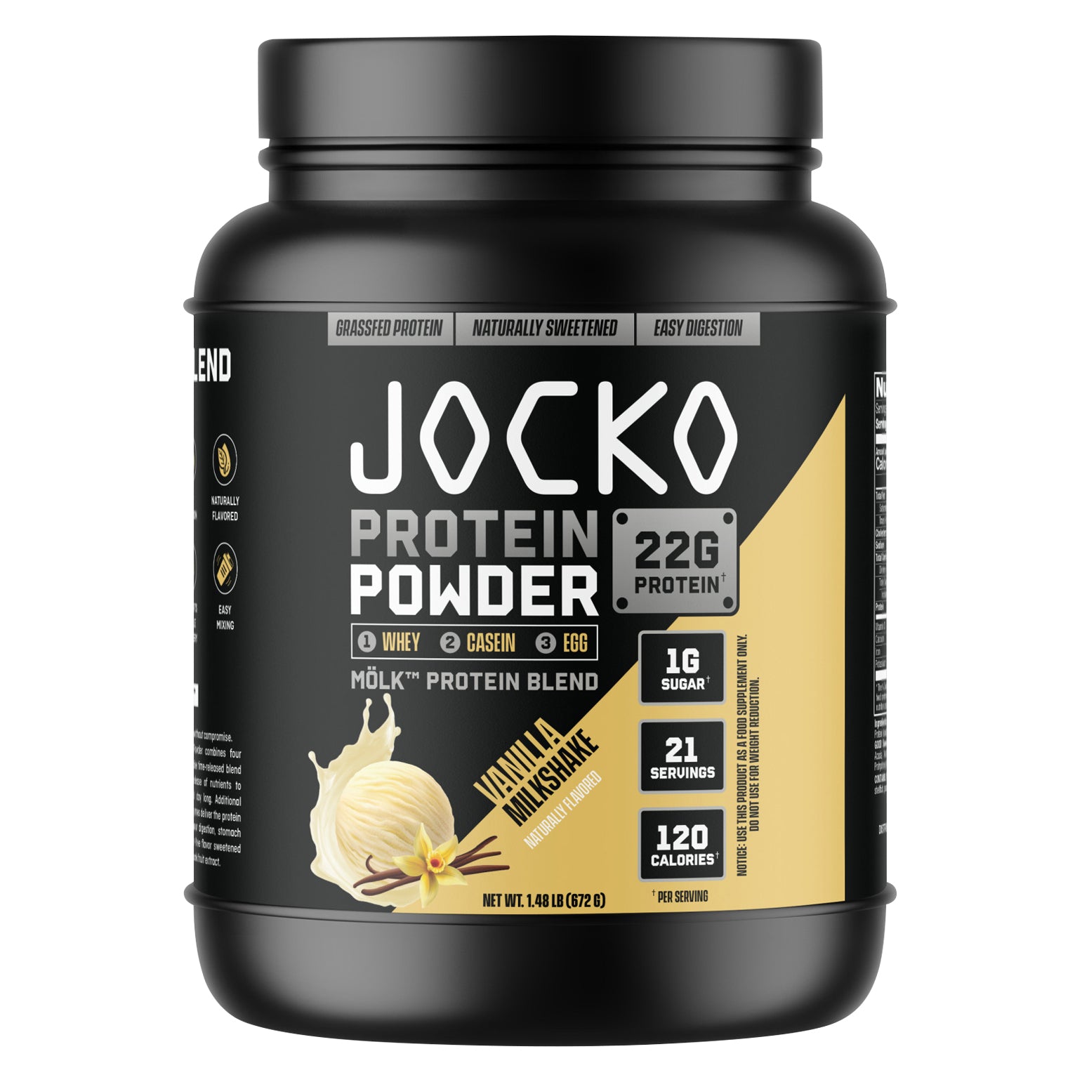 Jocko Molk Protein Vanilla 21 svg Tub - Case of 1