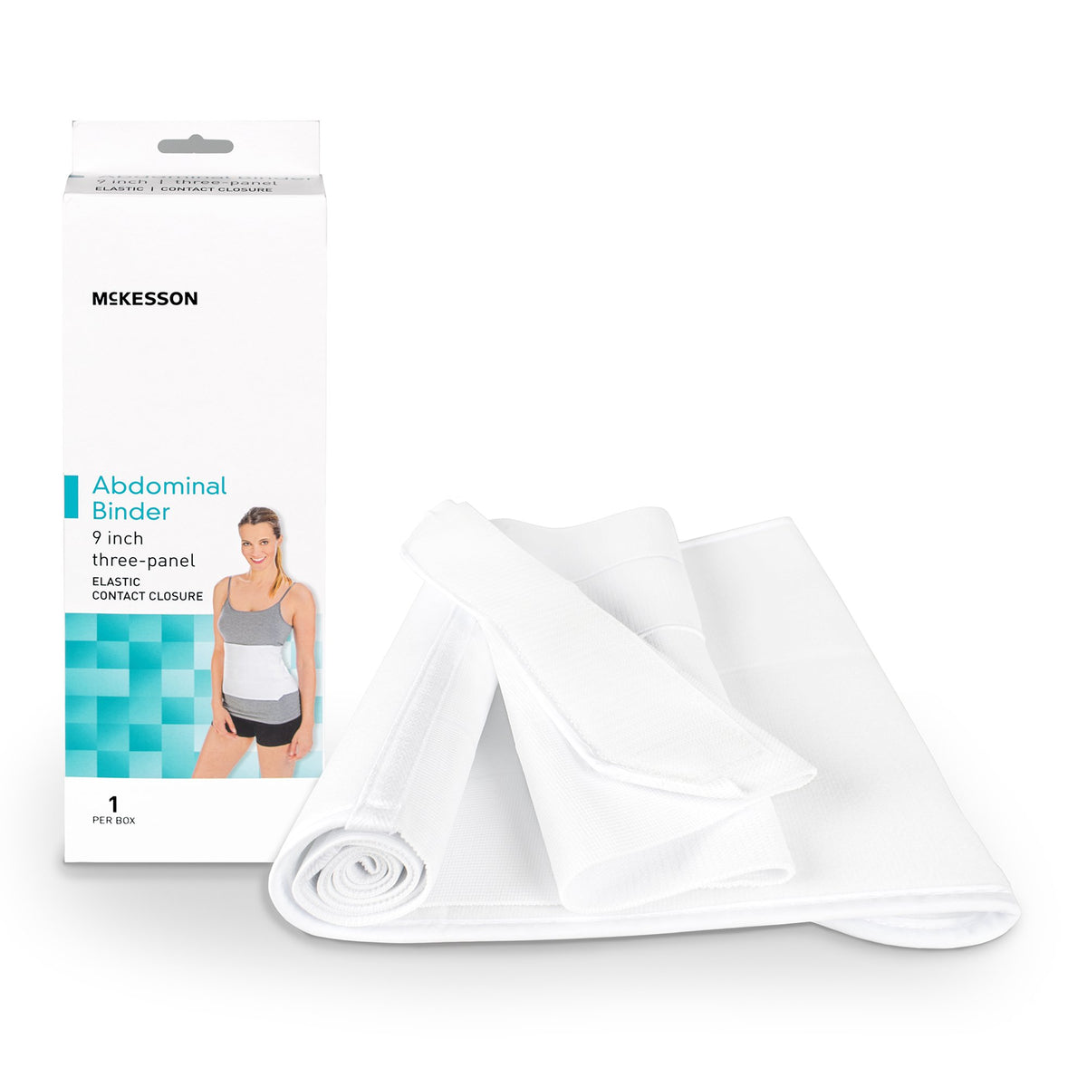 McKesson Brand - Abdominal Binder McKesson Small / Medium Hook and Loop Closure 30 to 45 Inch Waist Circumference 9 Inch Height Adult [1/EA]