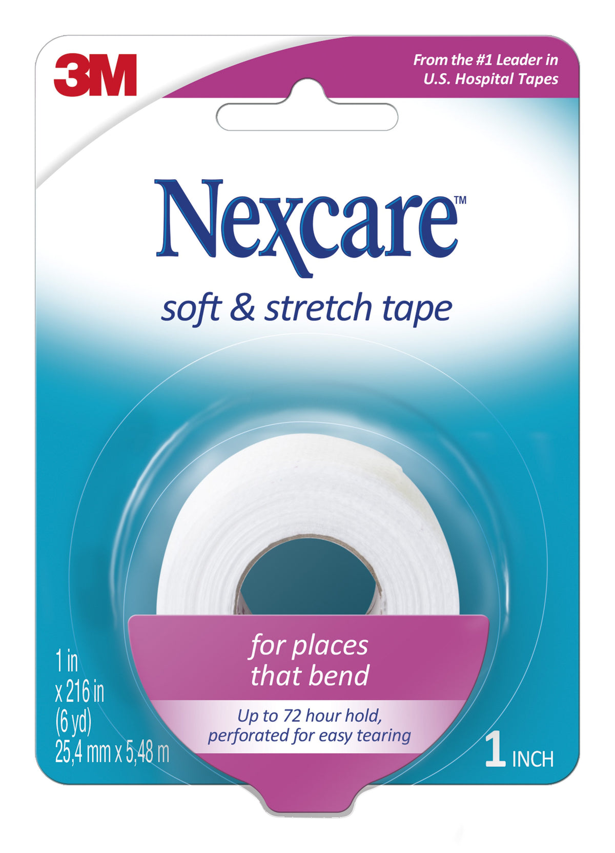 3M Company - Perforated Medical Tape Nexcare™ Soft and Stretch White 1 Inch X 6 Yard Fabric NonSterile [24/BX]