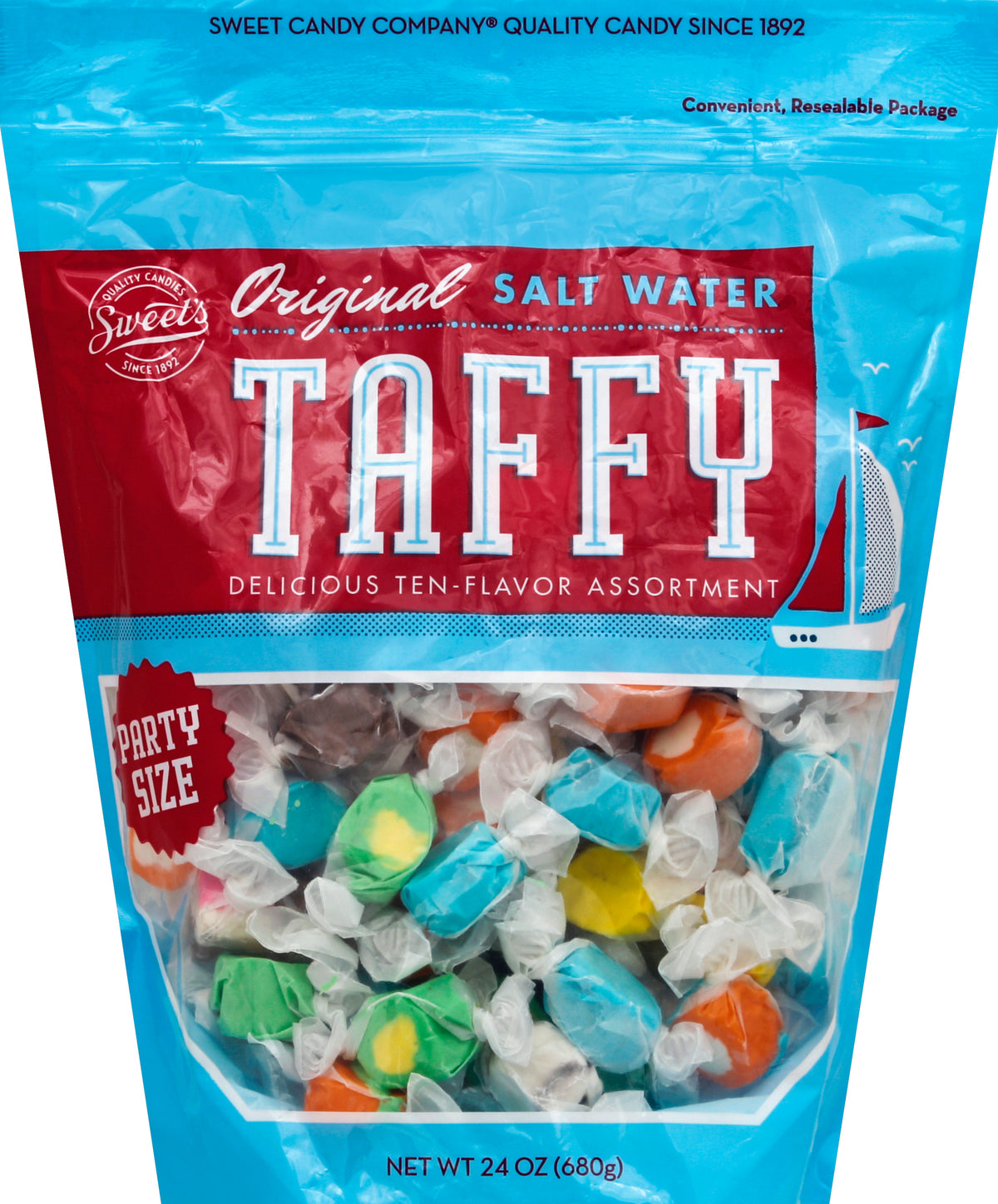 Sweets Salt Water Taffy 24 oz - Case of 12