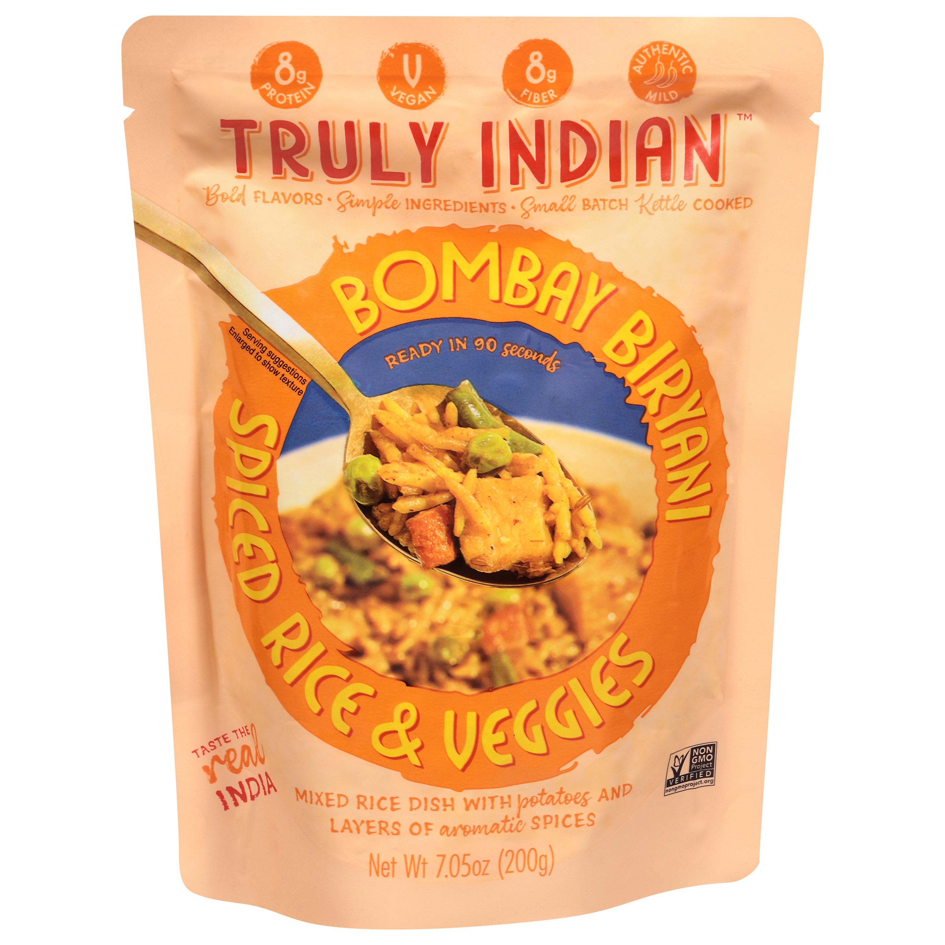 Truly Indian Spiced Rice & Veggies Bombay Biryani 7.05 oz - Case of 6
