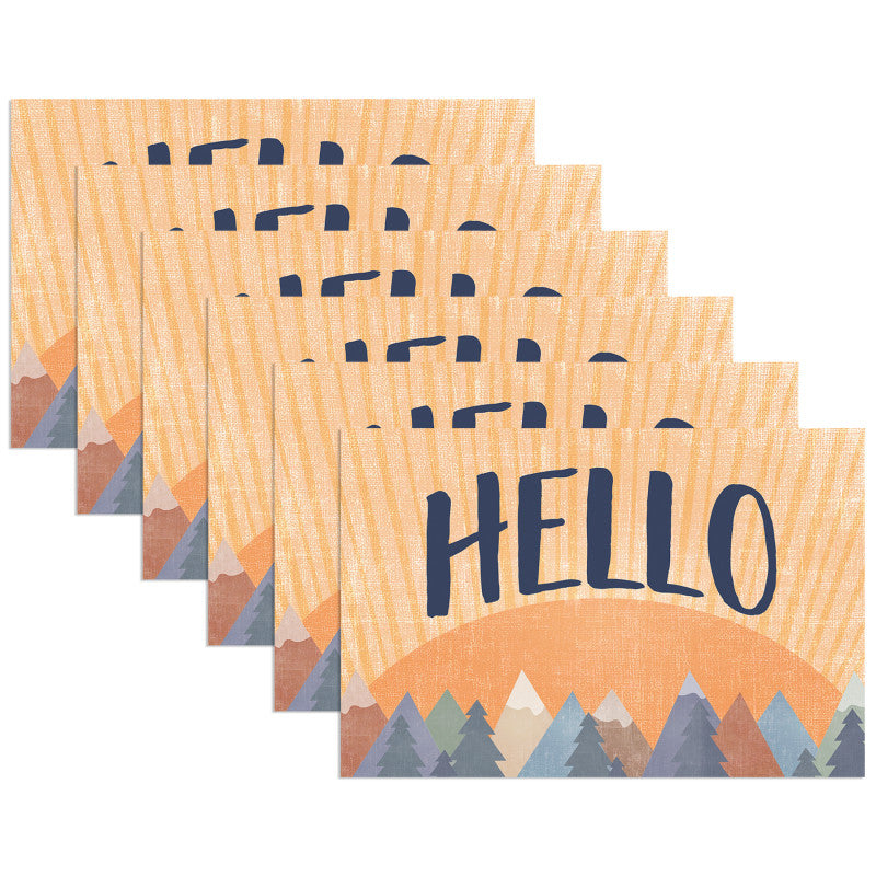 TEACHER CREATED RESOURCES - Moving Mountains Hello Postcards, 30 Per Pack, 6 Packs