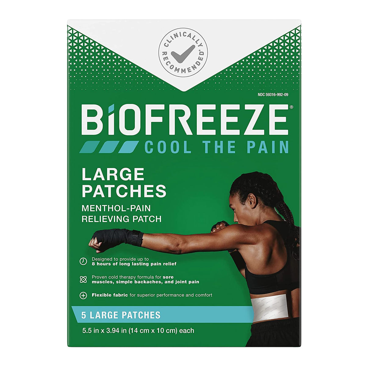 Boxout LLC - Topical Pain Relief Biofreeze® 5% Strength Menthol Patch 5 per Box [5/BX]