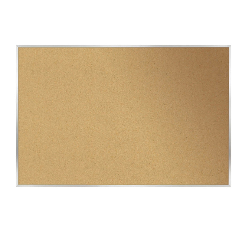 GHENT - Natural Cork Bulletin Board with Aluminum Frame, 18"H x 24"W