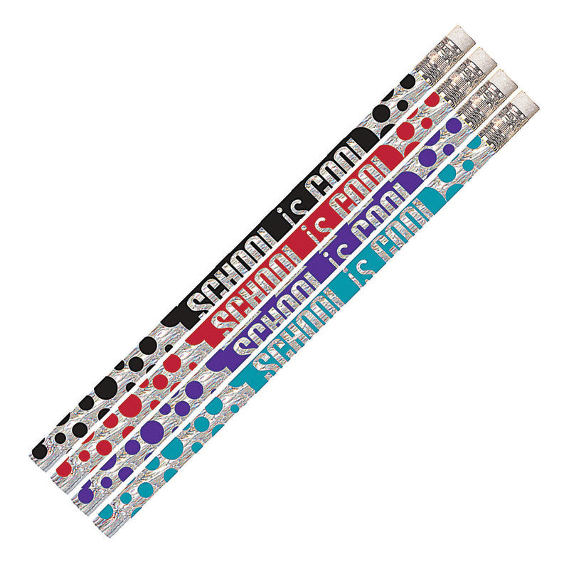 MUSGRAVE PENCIL COMPANY - School is Cool Motivational Pencil, 12 Per Pack, 12 Packs
