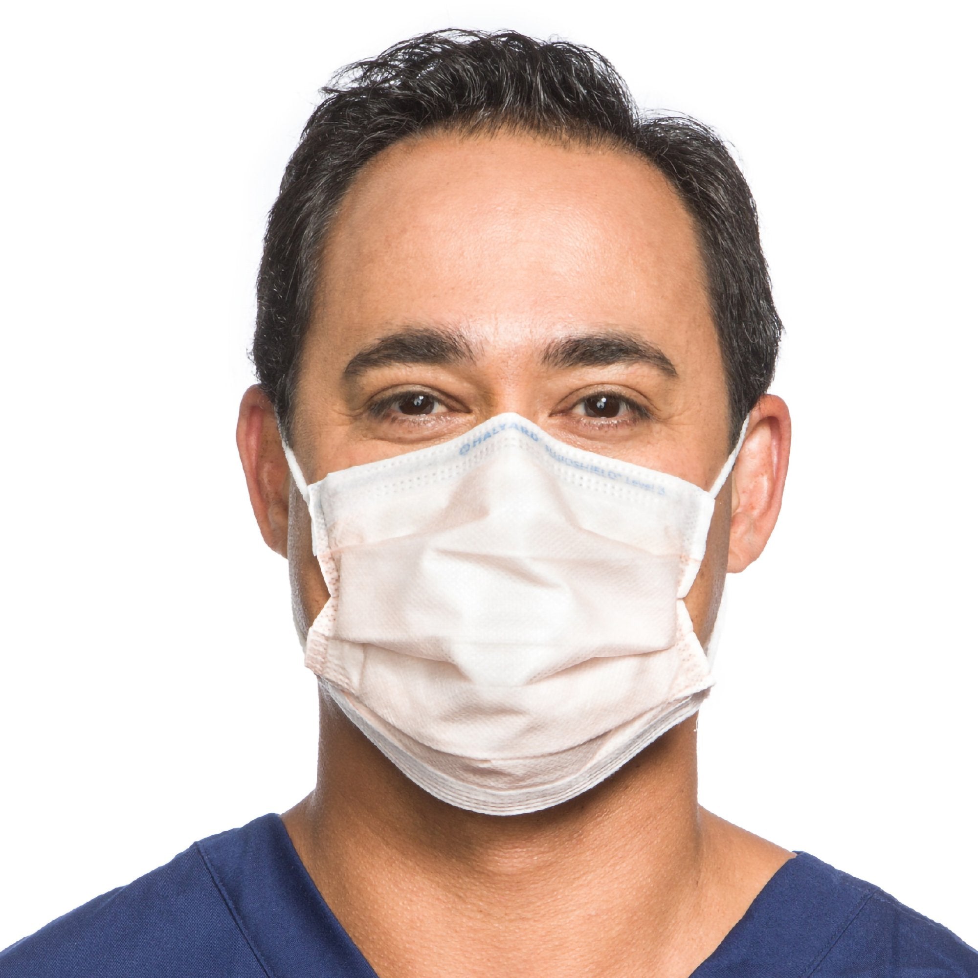O&M Halyard Inc - Procedure Mask FluidShield Anti-fog Foam ASTM Level 3 Earloops One Size Fits Most [40/BX]