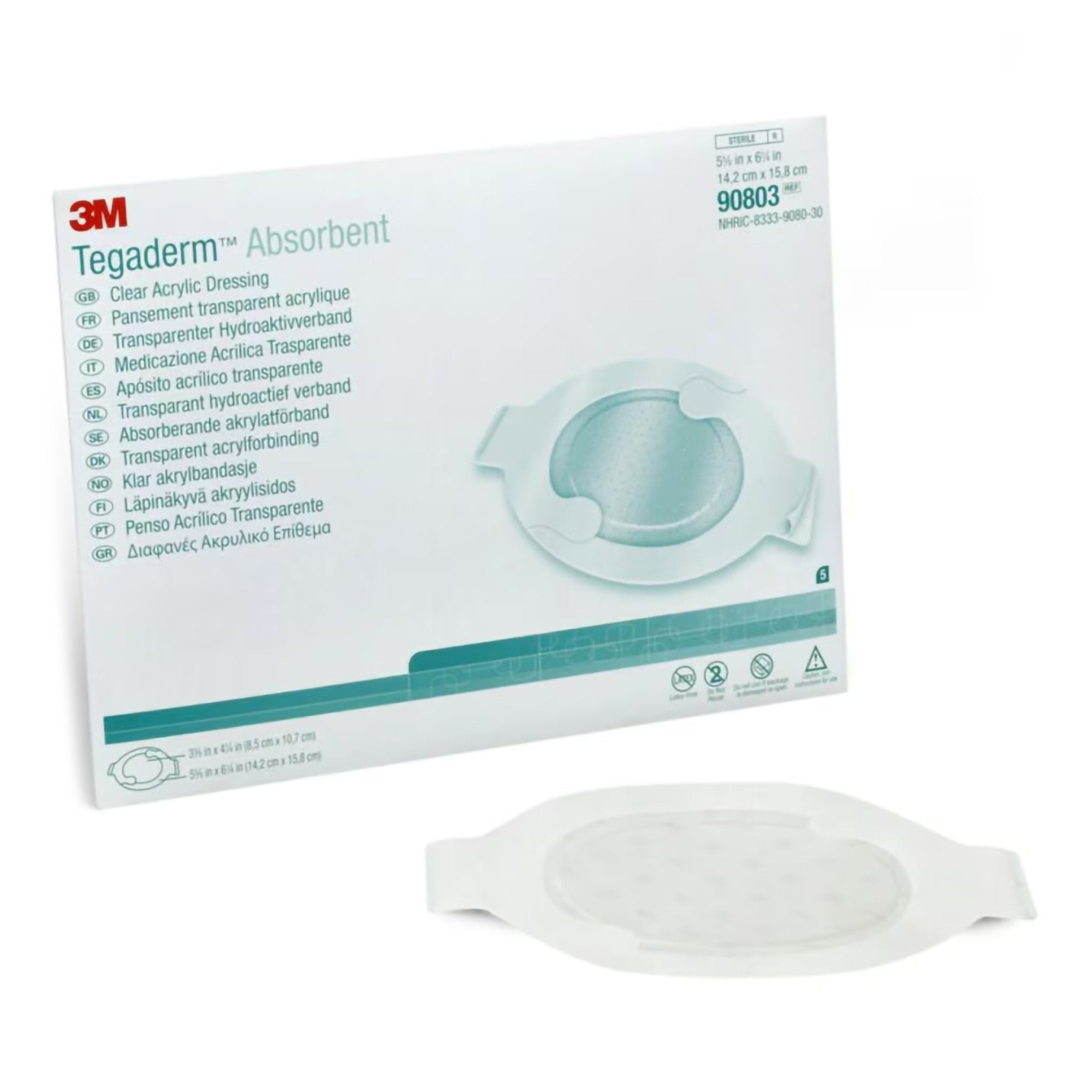 Solventum Corporation - Transparent Film Dressing 3M™ Tegaderm™ 5-5/8 X 6-1/4 Inch Frame Style Delivery Oval Sterile [10/BX]