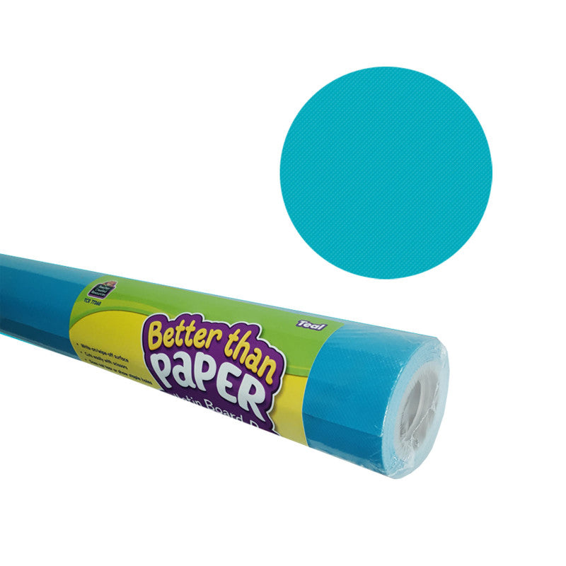 TEACHER CREATED RESOURCES - Better Than Paper® Bulletin Board Roll, 4' x 12', Teal, 4 Rolls