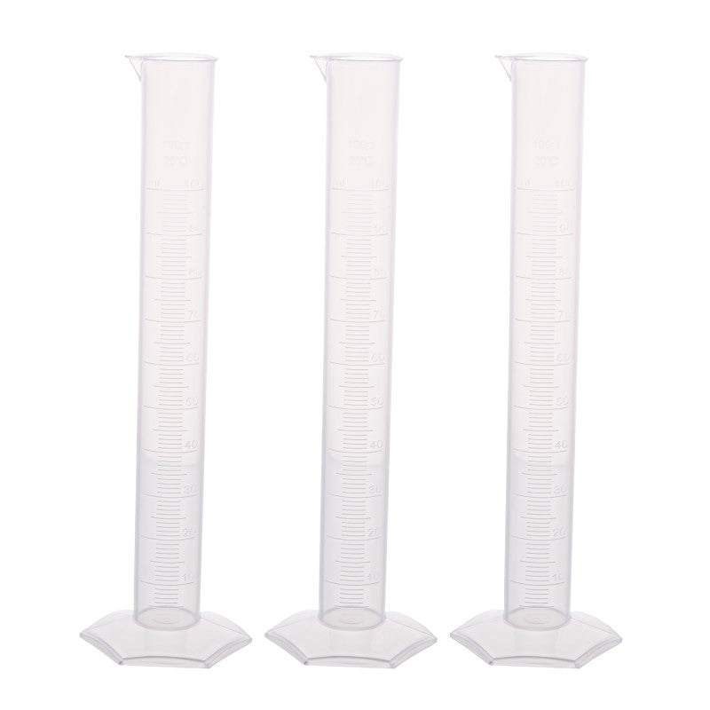 SUPERTEK - Polypropylene Measuring Cylinder, Hexagonal Base, 1000ml, Pack of 3