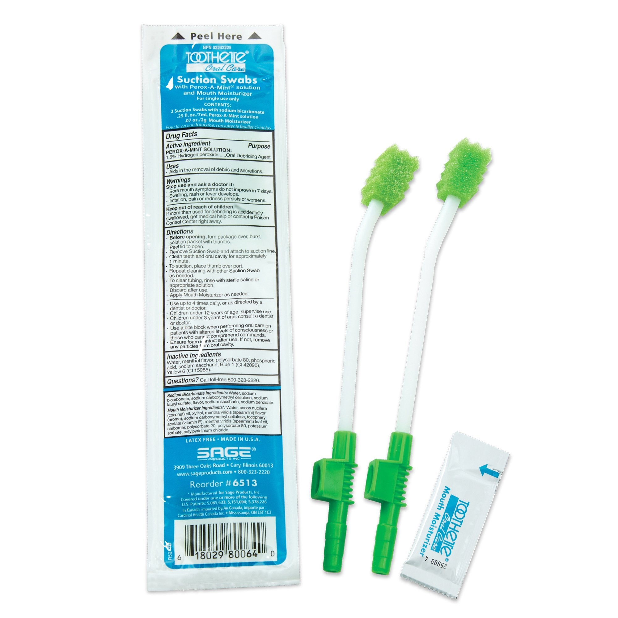 Sage Products - Suction Swab Kit Toothette® NonSterile [50/BX]