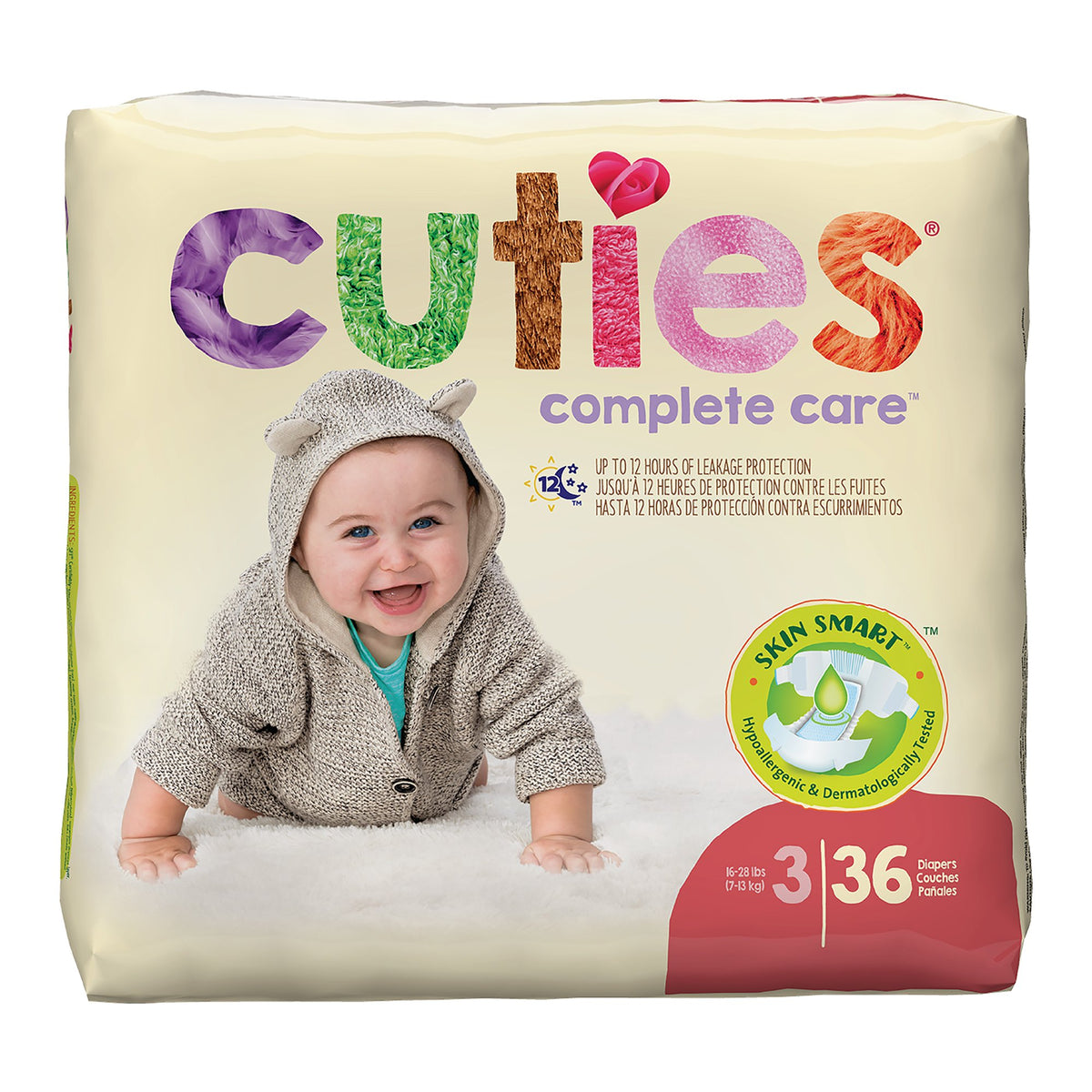 First Quality - Unisex Baby Diaper Cuties® Complete Care Size 3 Disposable Heavy Absorbency [1/PK]