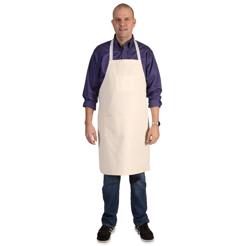 CREATIVITY STREET - Full Length Adult Cotton Apron, Tan, 34" x 24", 1 Piece