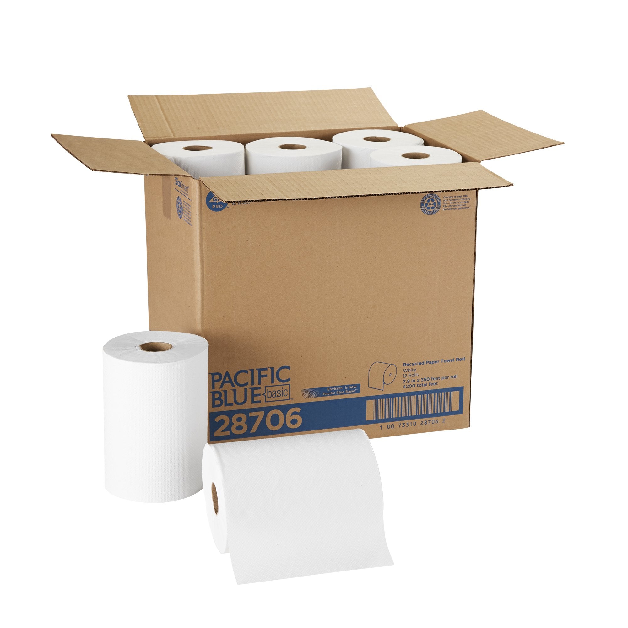 Georgia Pacific - Paper Towel Pacific Blue Basic™ Hardwound Roll 7-7/8 Inch X 350 Foot [1/PK] (362583_PK)
