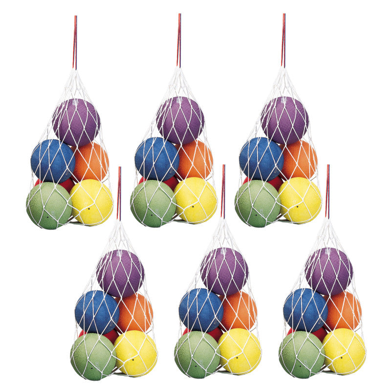 MARTIN SPORTS - Mesh Sports Ball Bag with Drawstring, 24" x 36", Pack of 6