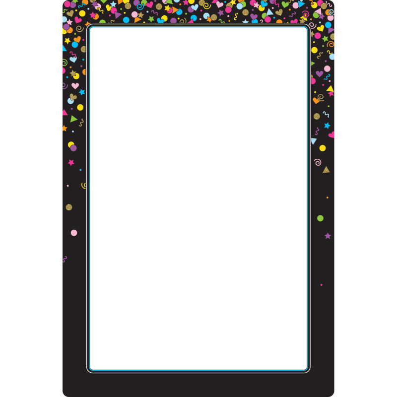 Smart Poly® Chart Black Confetti Blank, 13" x 19"