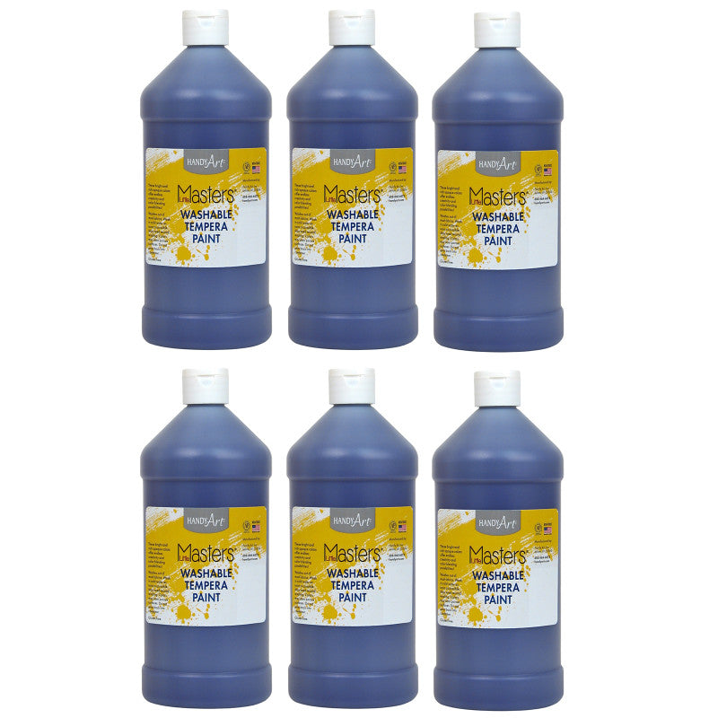HANDY ART - Little Masters® Washable Tempera Paint, Violet, 32 oz., Pack of 6