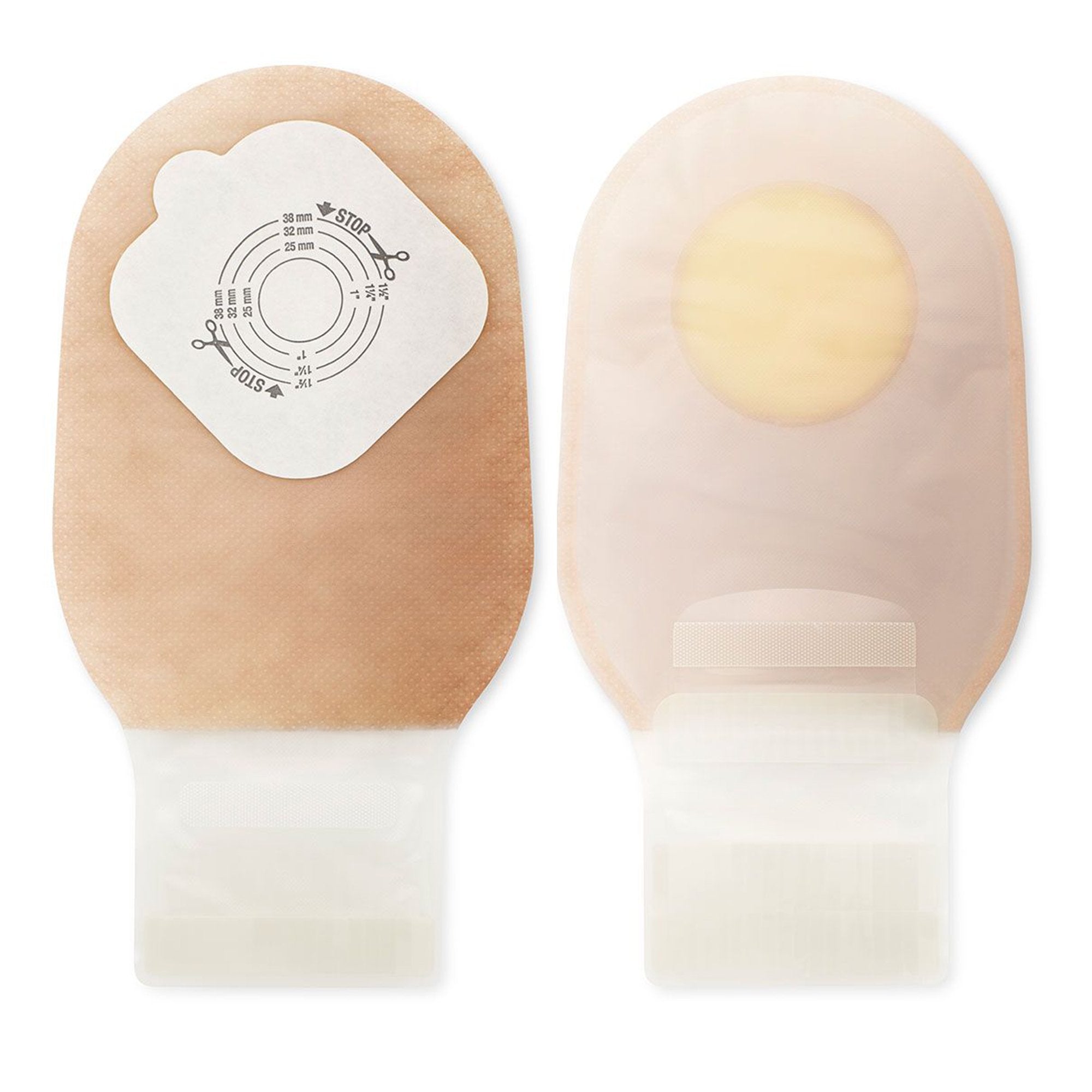 Hollister - Ostomy Pouch Pouchkins™ One-Piece System 6-1/2 Inch Length Trim To Fit 38 mm Stoma Drainable [10/BX]