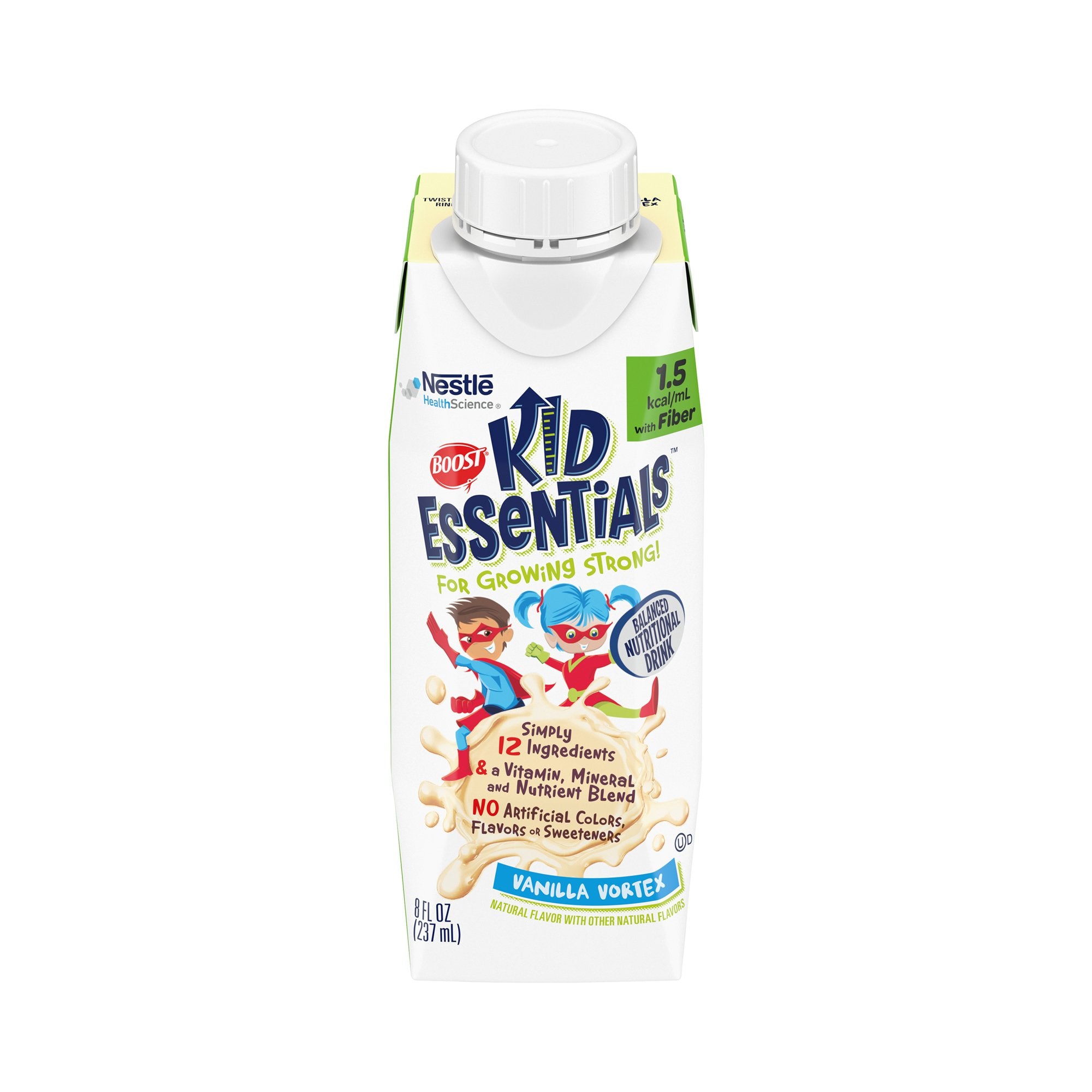 Nestle Healthcare Nutrition - Pediatric Oral Supplement Boost® Kid Essentials™ 1.5 with Fiber Vanilla Vortex Flavor 8 oz. Carton Liquid Vitamins / Minerals [1/EA]