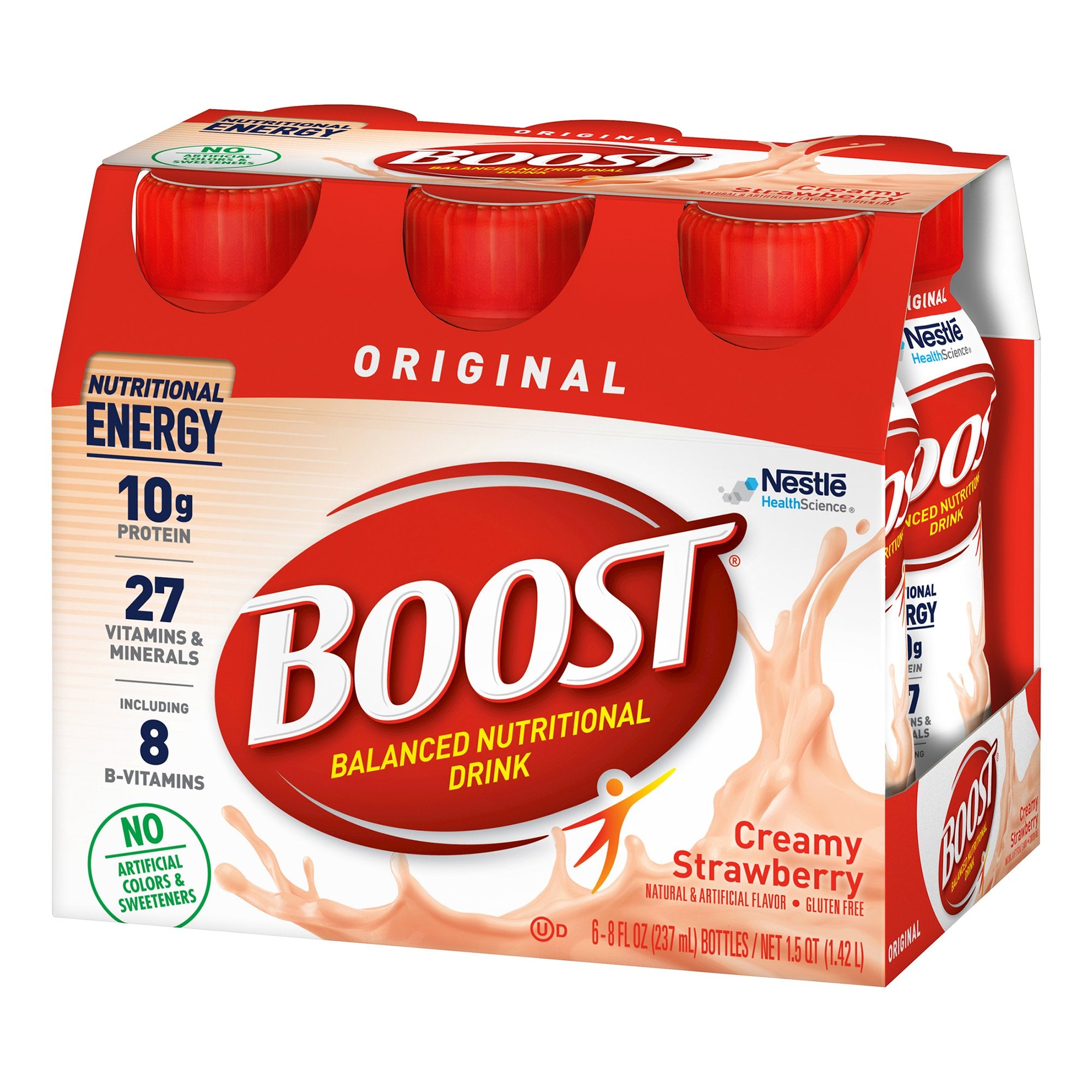 Nestle Clinical Nutritional - Oral Supplement Boost® Original Creamy Strawberry Flavor Liquid 8 oz. Bottle [6/PK]