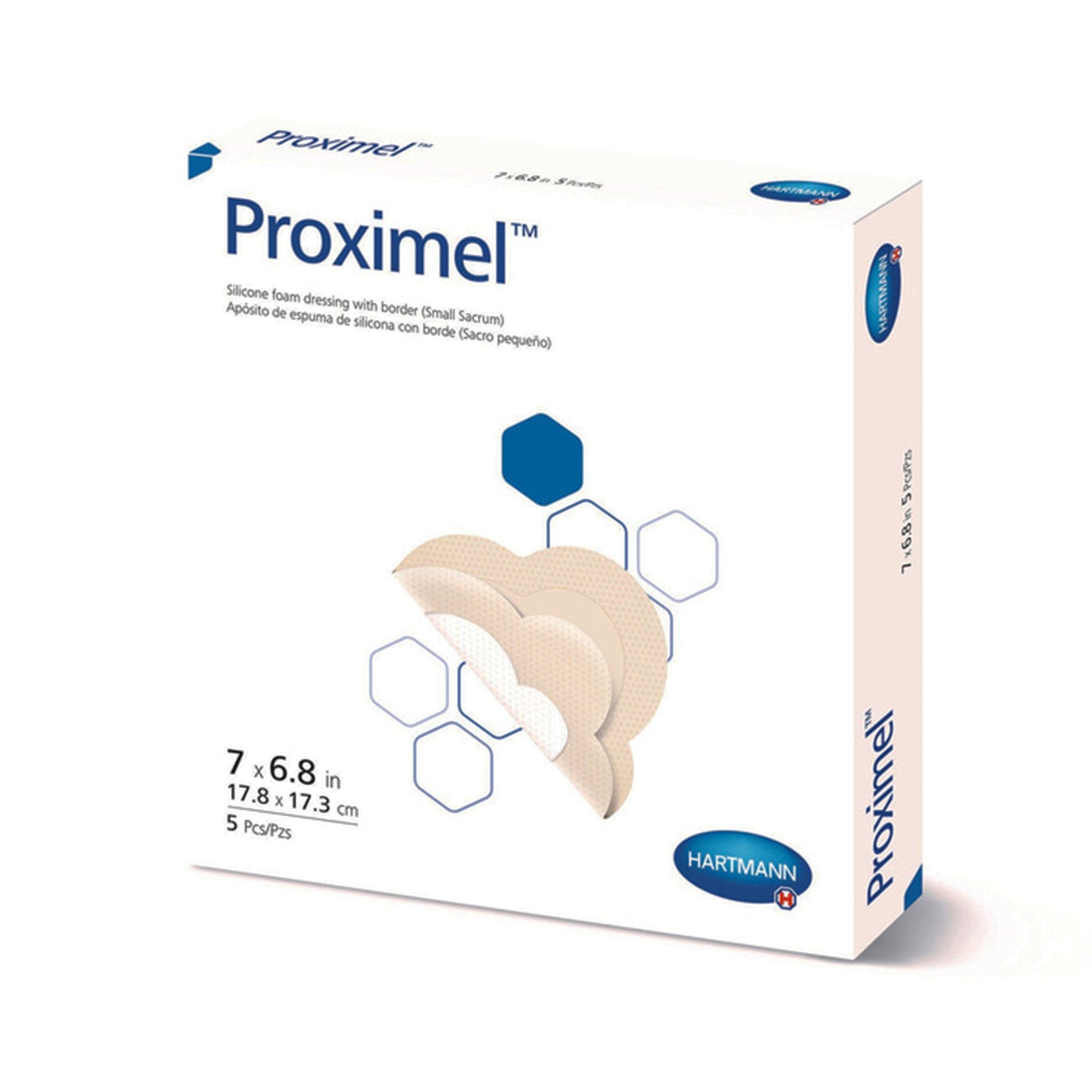 Hartmann - Foam Dressing Proximel® 6-4/5 X 7 Inch With Border Waterproof Film Backing Silicone Adhesive Sacral Sterile [1/EA]