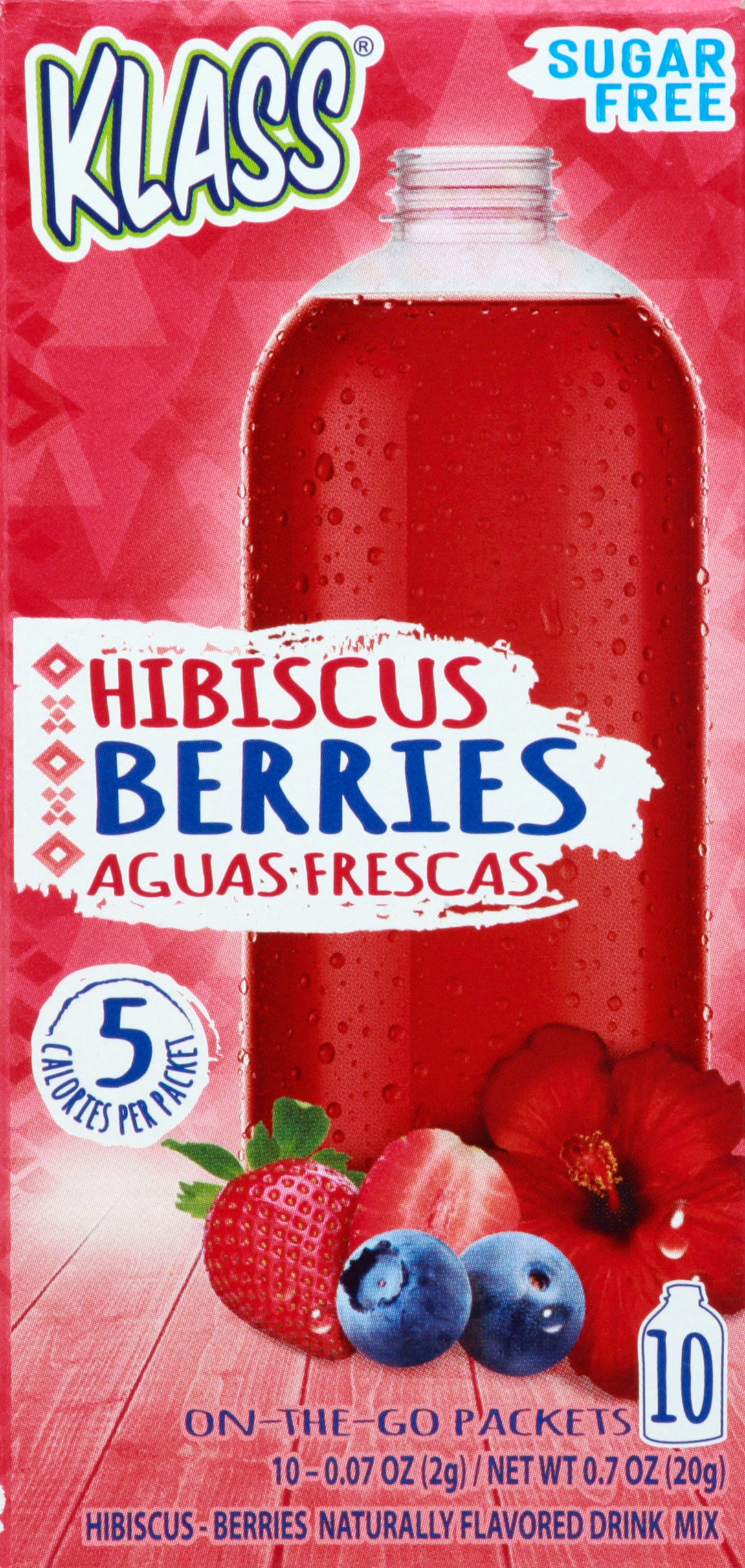 Klass On the Go Packets Hibiscus Berries Aguas Frescas 10 ea - Case of 12