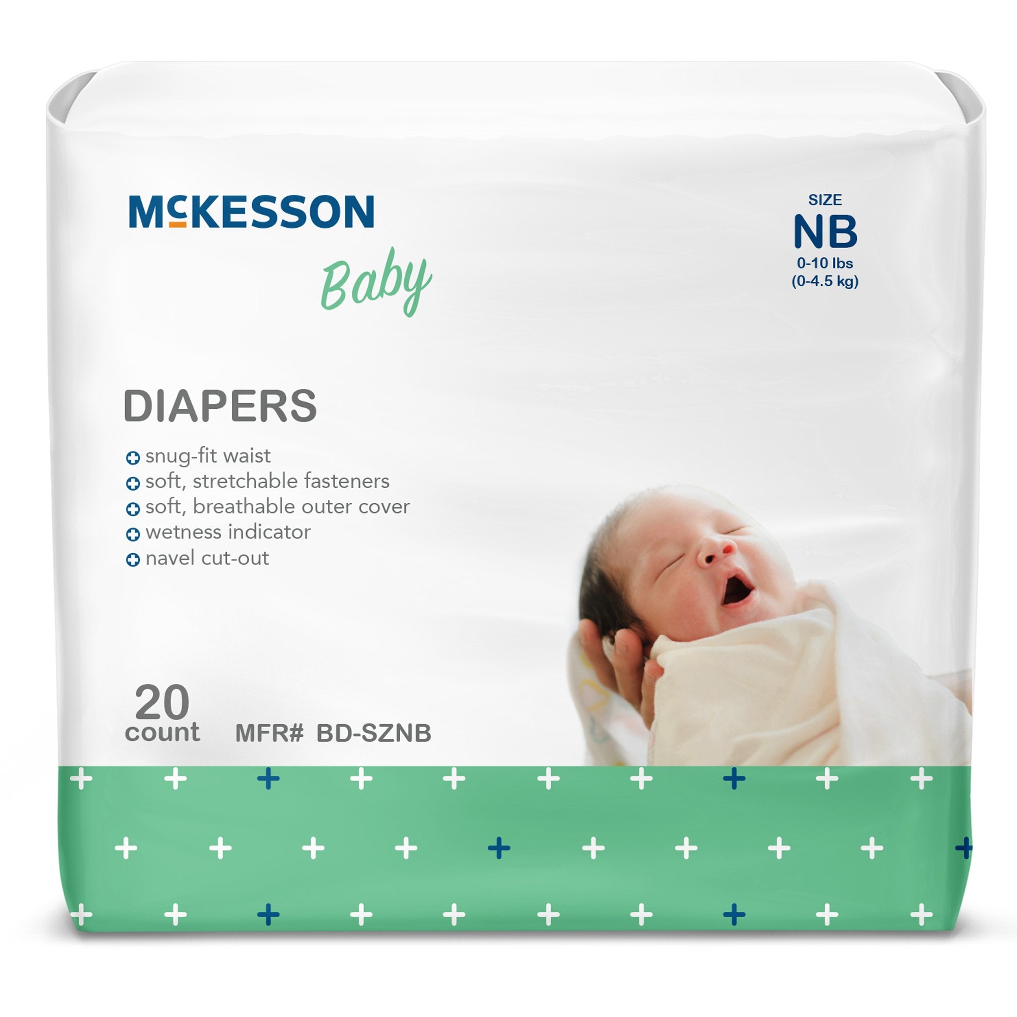 McKesson Brand - Unisex Baby Diaper McKesson Newborn Disposable Heavy Absorbency [20/BG]