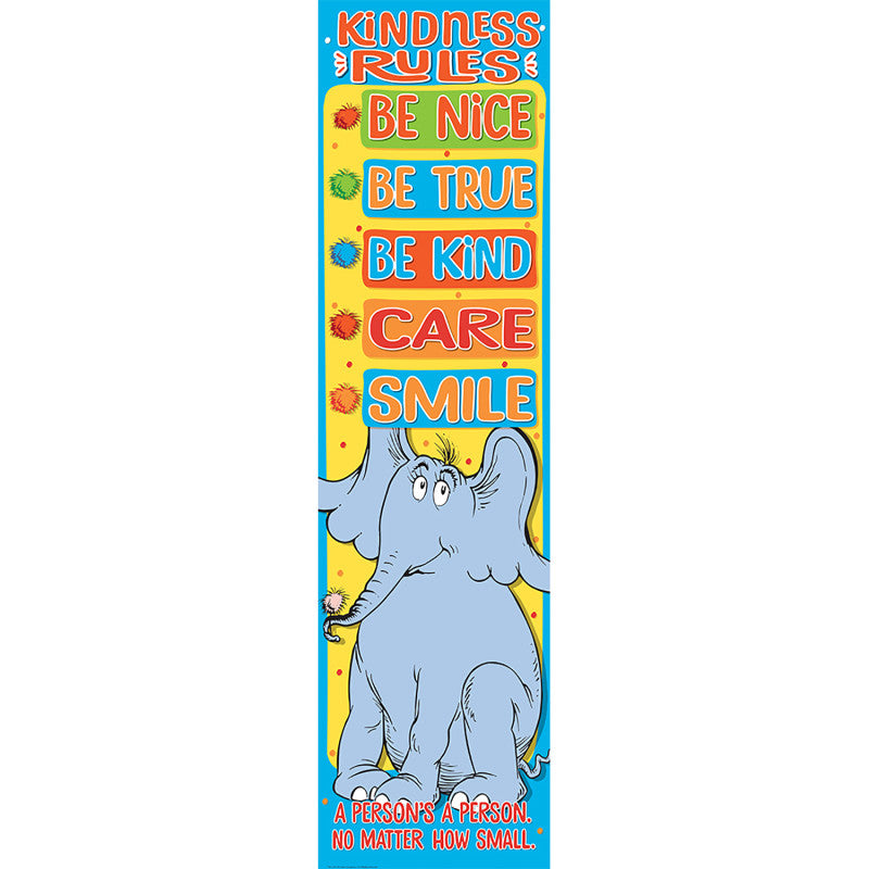 Horton Kindness - Kindness Rules Vertical Banner, 12" x 45"