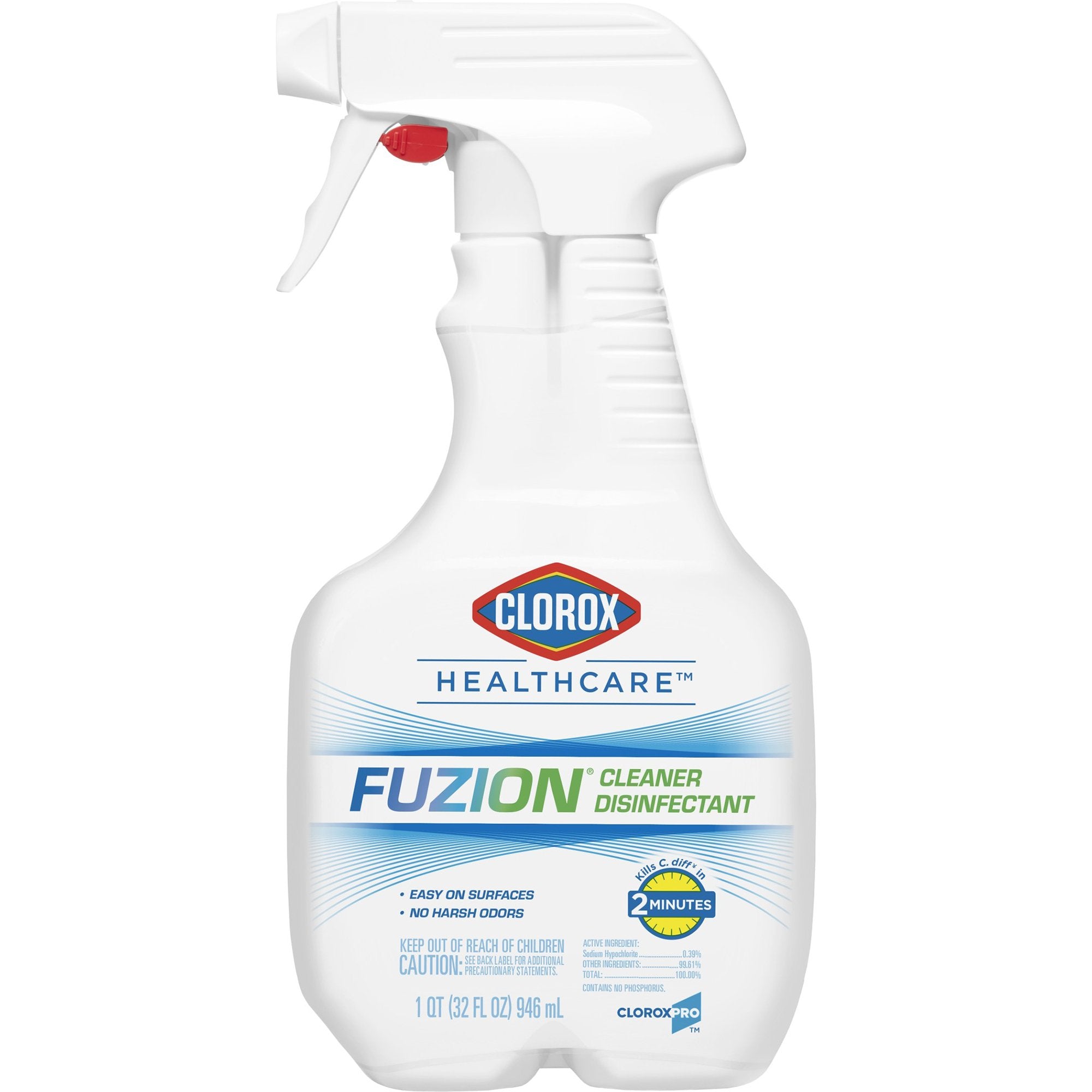 The Clorox Company - Clorox Healthcare® Fuzion™ Surface Disinfectant Cleaner Broad Spectrum Pump Spray Liquid 32 oz. Bottle Scented NonSterile [1/EA]