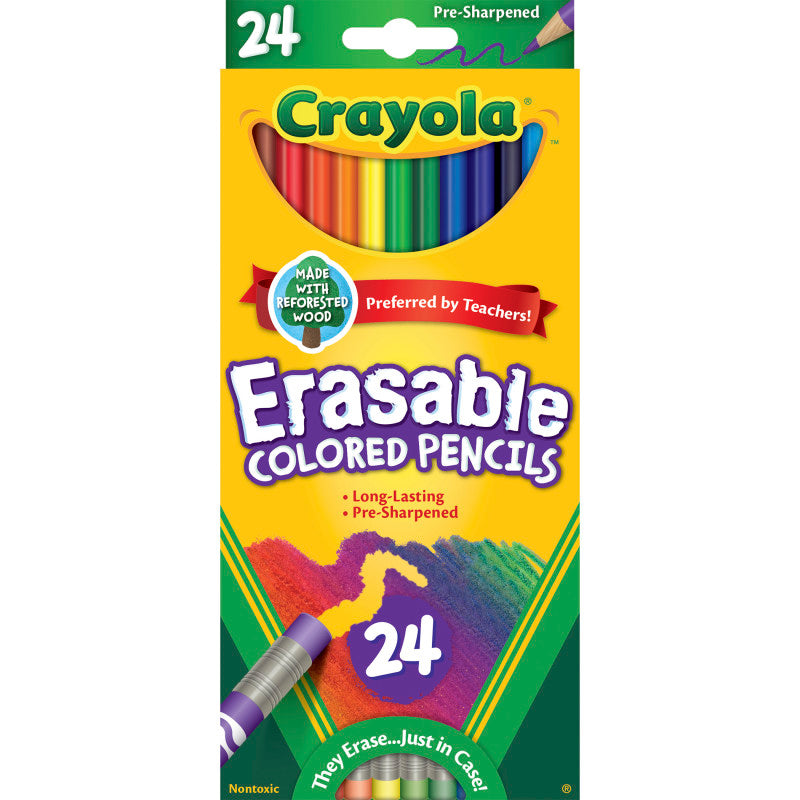 Erasable Colored Pencils, 24 Count